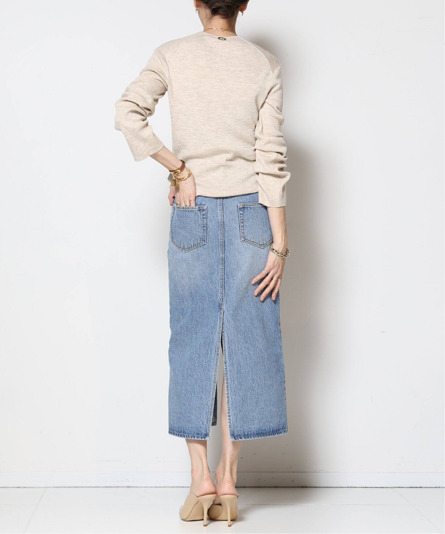 DENIM W Slit スカート（デニムスカート）｜MUSE de Deuxieme Classe  