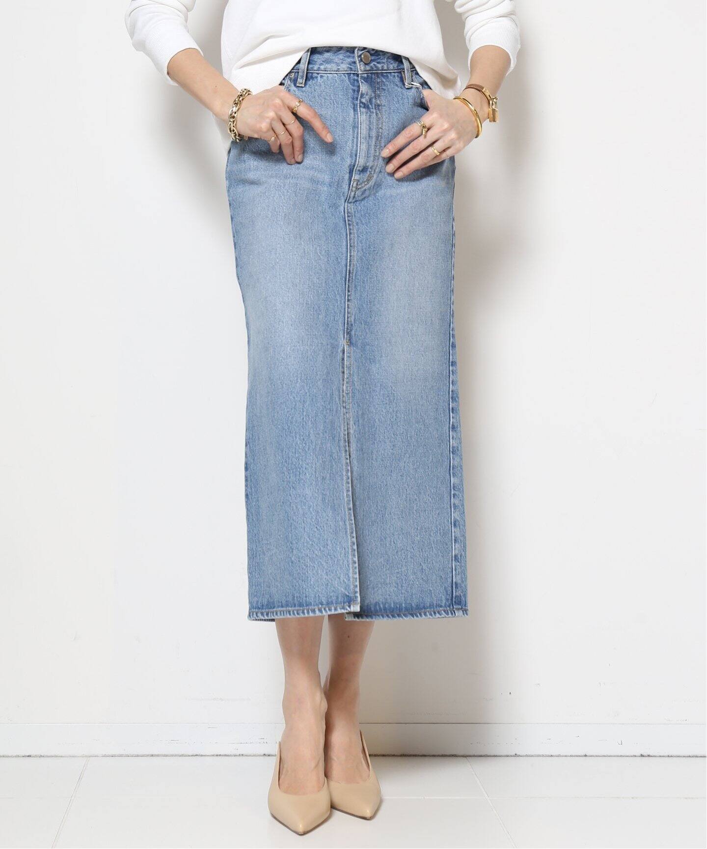 DENIM W Slit スカート（デニムスカート）｜MUSE de Deuxieme Classe  