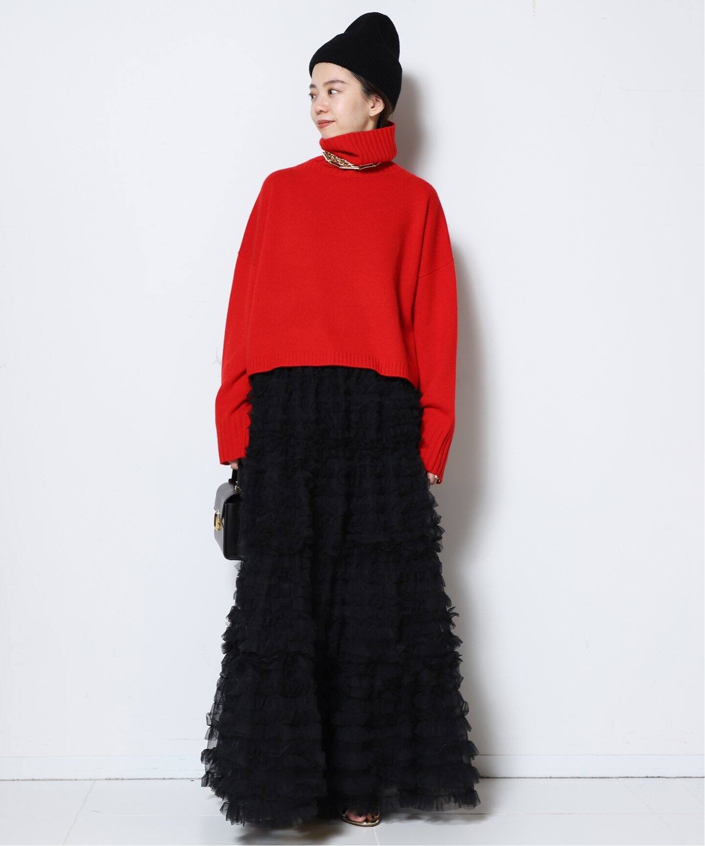 Col Pierrot/コルピエロ】チュールティアードスカート（ロング・マキシ  