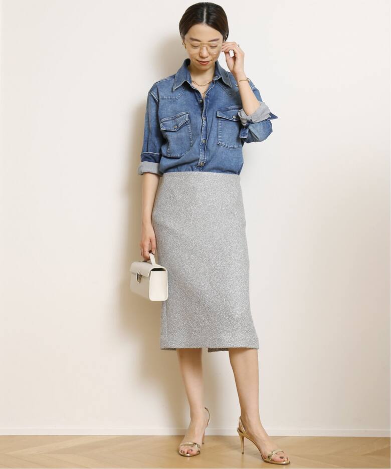 MADISONBLUE/マディソンブルー】PENCIL LINE スカート（ひざ丈スカート  