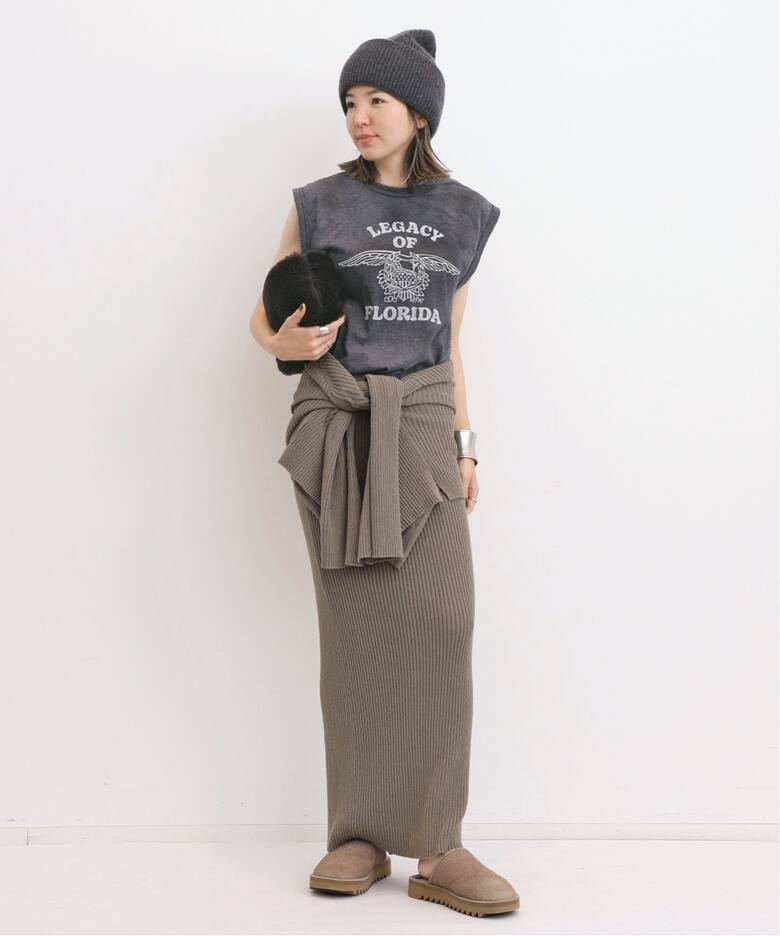 Boucle Slit Long Skirt（その他スカート）｜L 