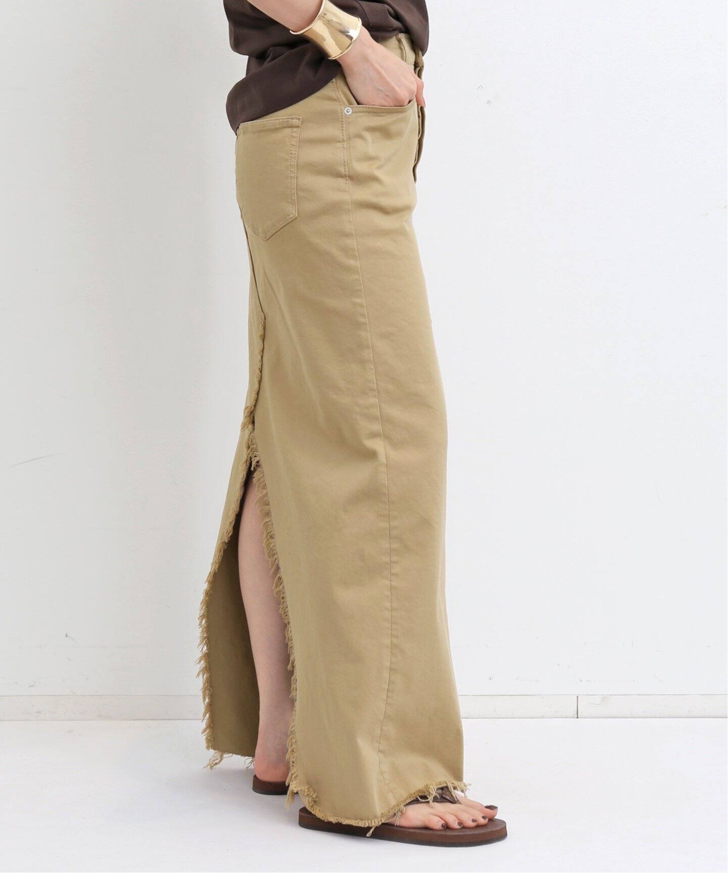 GOOD GRIEF!/グッドグリーフ】 CHINO CLOTH SLIT SKIRT（ロング  