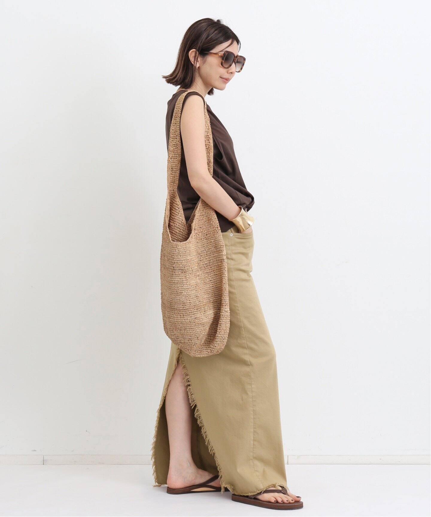 GOOD GRIEF!/グッドグリーフ】 CHINO CLOTH SLIT SKIRT（ロング  
