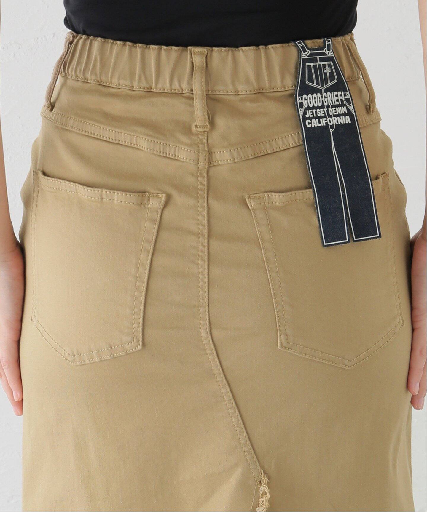 GOOD GRIEF!/グッドグリーフ】 CHINO CLOTH SLIT SKIRT（ロング  