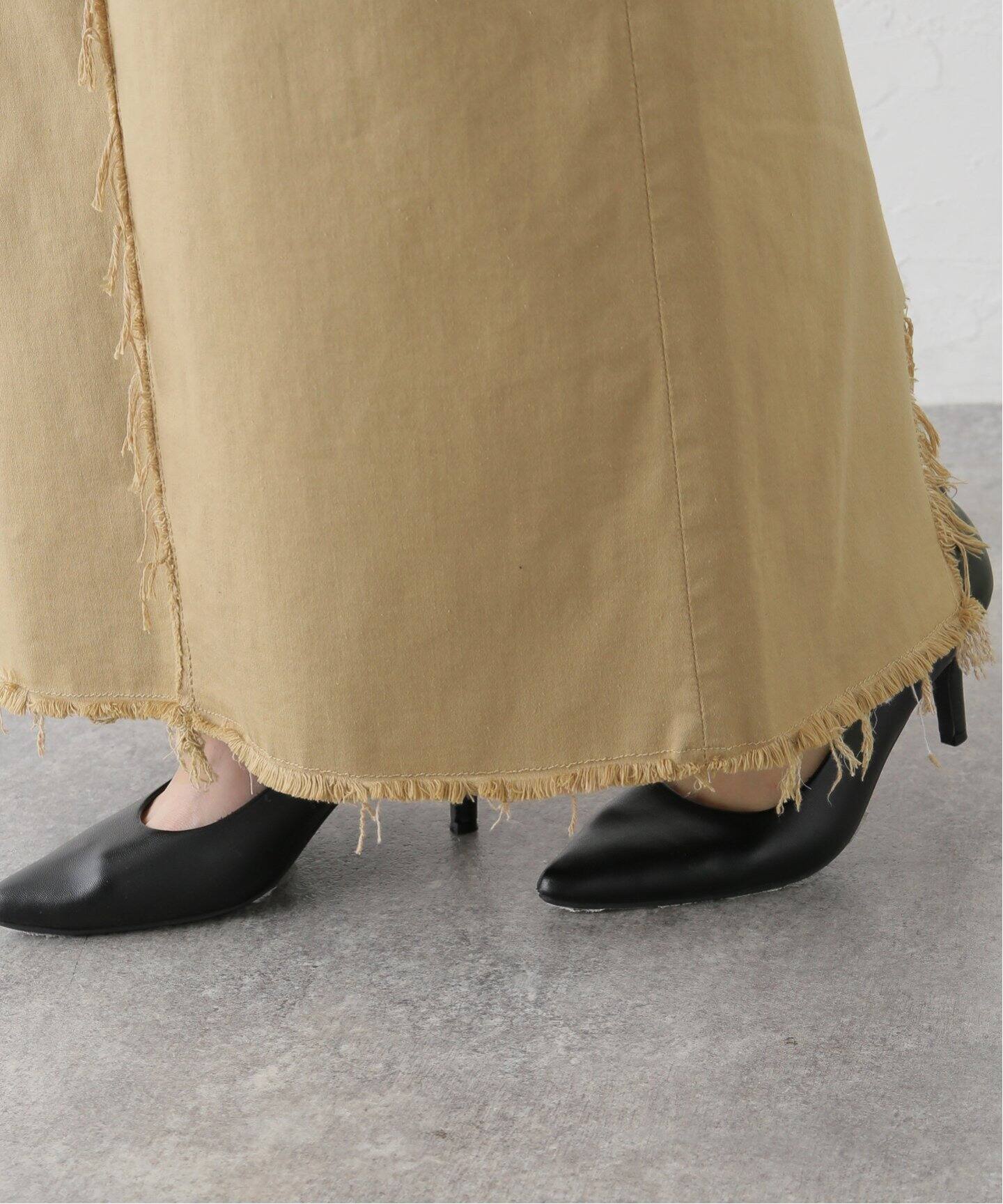 GOOD GRIEF!/グッドグリーフ】 CHINO CLOTH SLIT SKIRT（ロング  