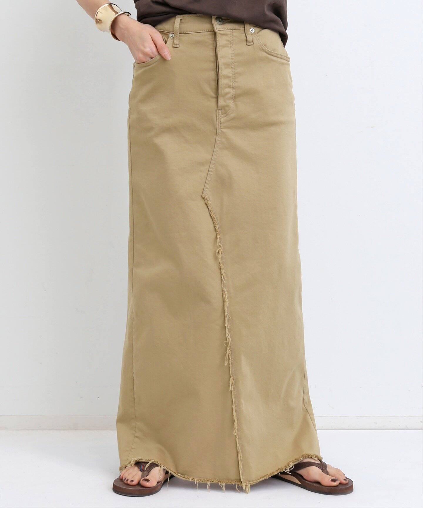 GOOD GRIEF!/グッドグリーフ】 CHINO CLOTH SLIT SKIRT（ロング  