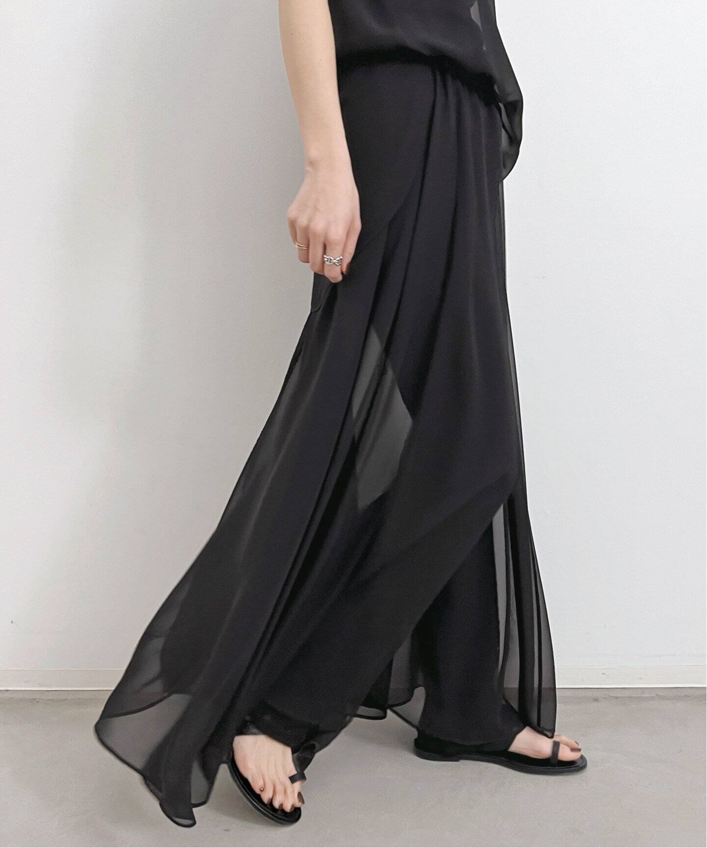 Sheer Maxi Skirt（ロング・マキシ丈スカート）｜L 