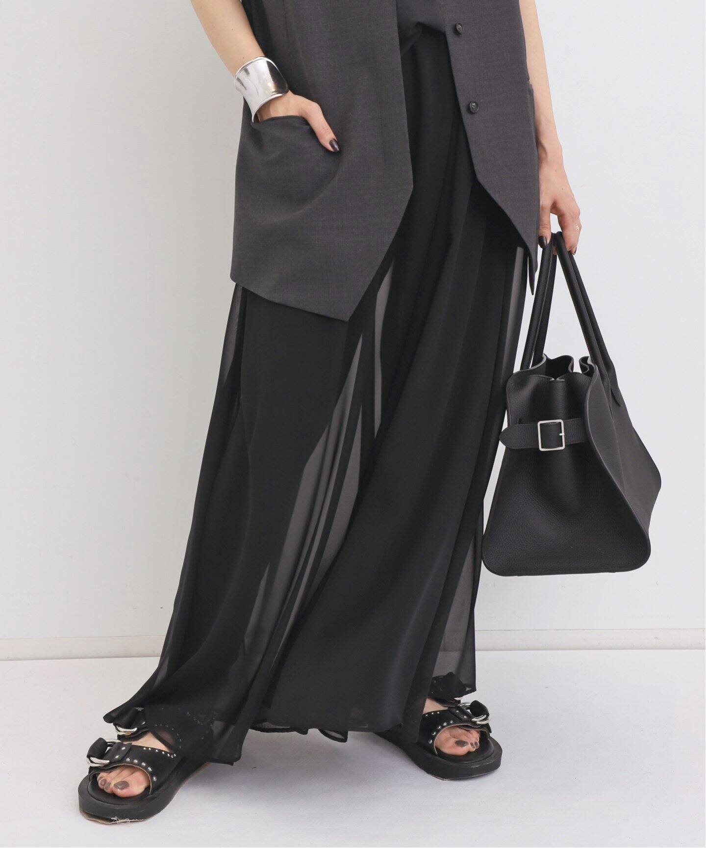 Sheer Maxi Skirt（ロング・マキシ丈スカート）｜L