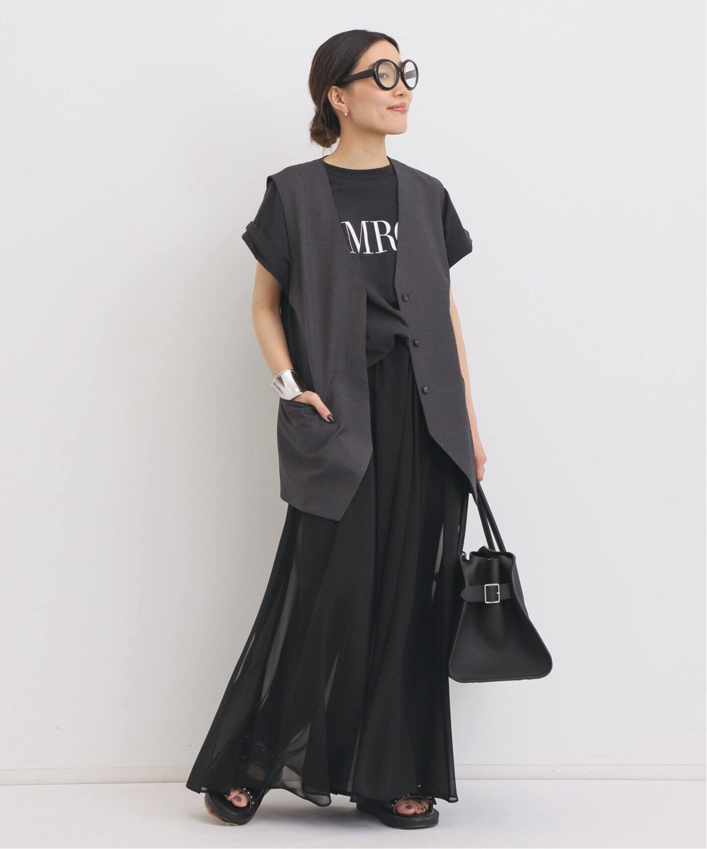 Sheer Maxi Skirt（ロング・マキシ丈スカート）｜L 