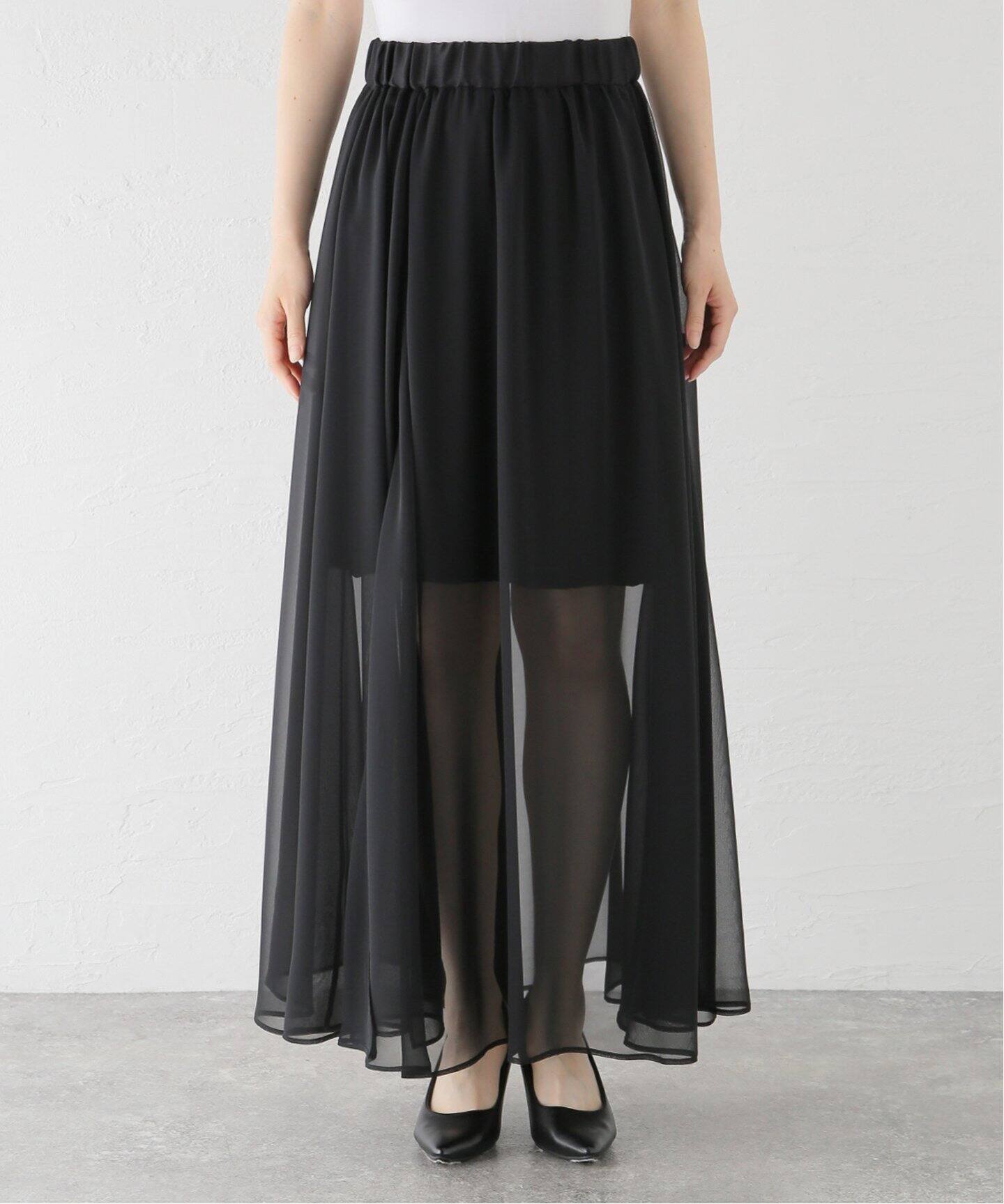Sheer Maxi Skirt（ロング・マキシ丈スカート）｜L
