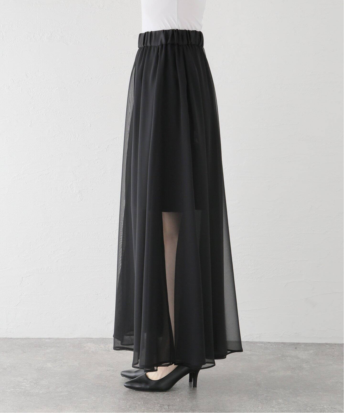 Sheer Maxi Skirt（ロング・マキシ丈スカート）｜L