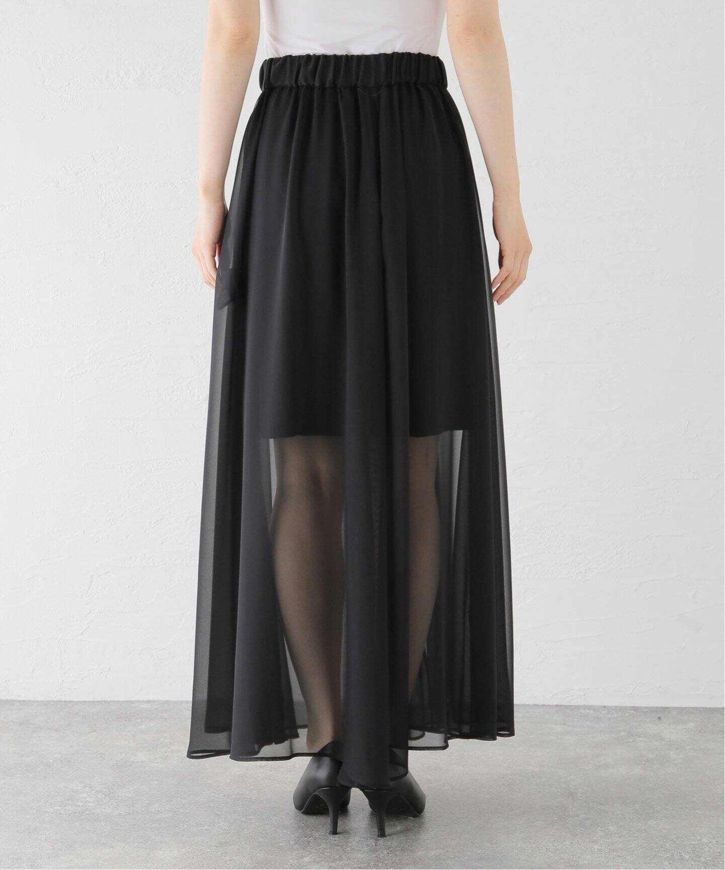 Sheer Maxi Skirt（ロング・マキシ丈スカート）｜L