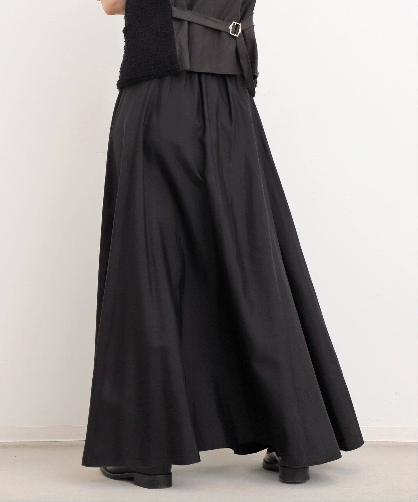 Washable Silk Flare Skirt（ロング・マキシ丈スカート）｜L 