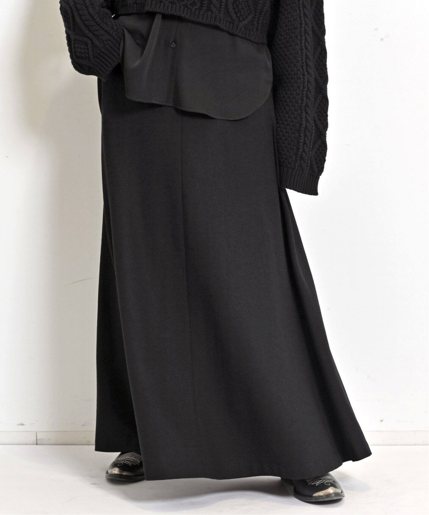 WOOL FLARE SKIRT（ロング・マキシ丈スカート）｜L