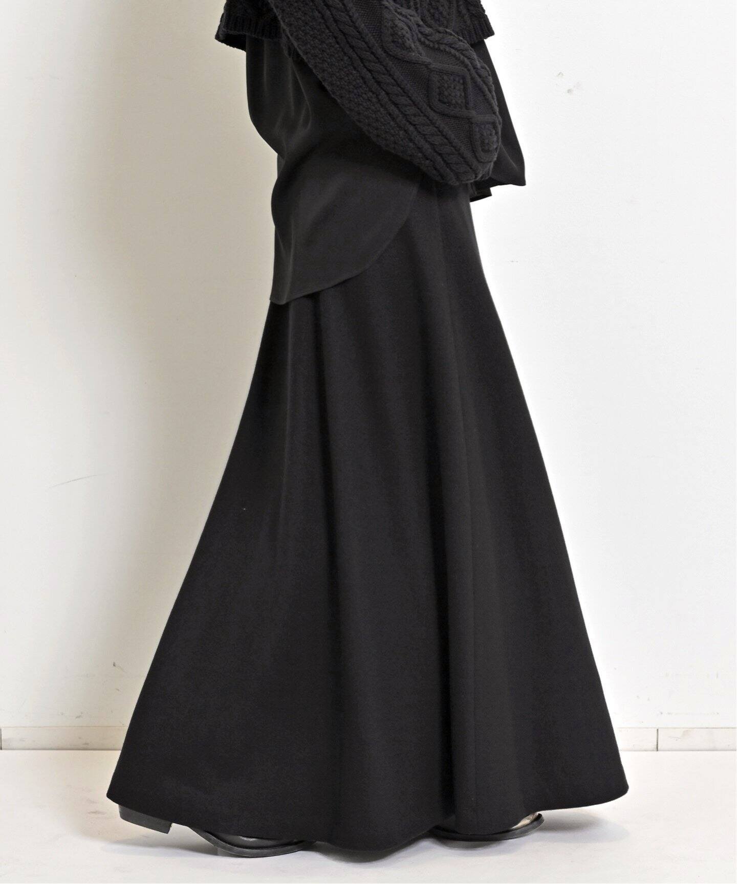WOOL FLARE SKIRT（ロング・マキシ丈スカート）｜L 