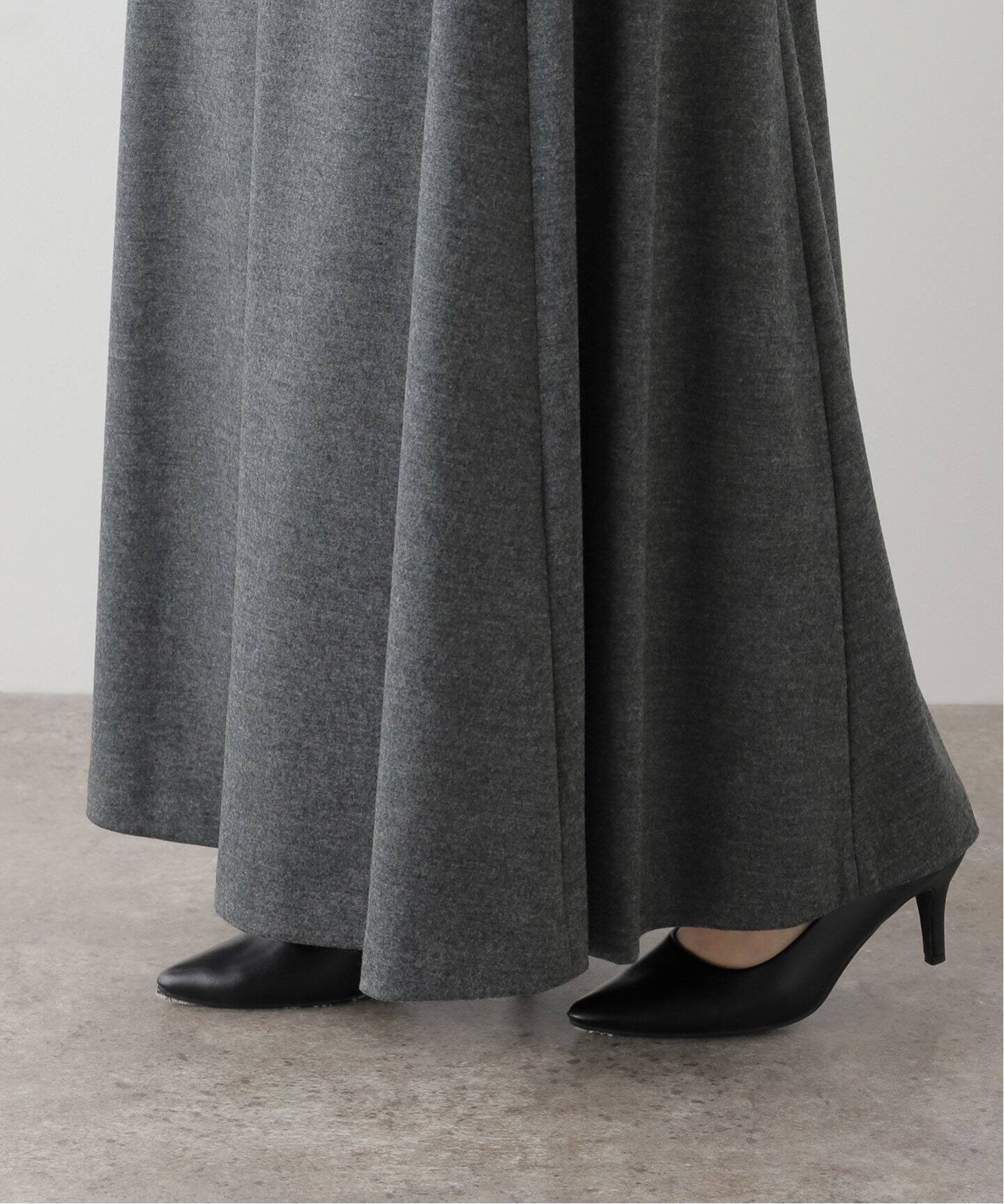 WOOL FLARE SKIRT（ロング・マキシ丈スカート）｜L 