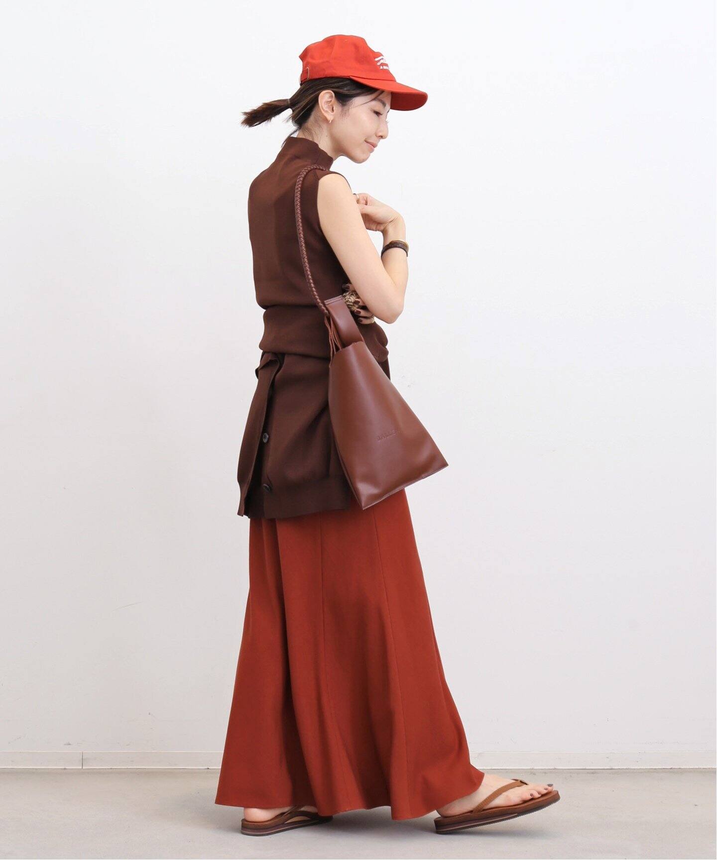 Lyocell Linen Maxi Skirt（ロング・マキシ丈スカート）｜L  