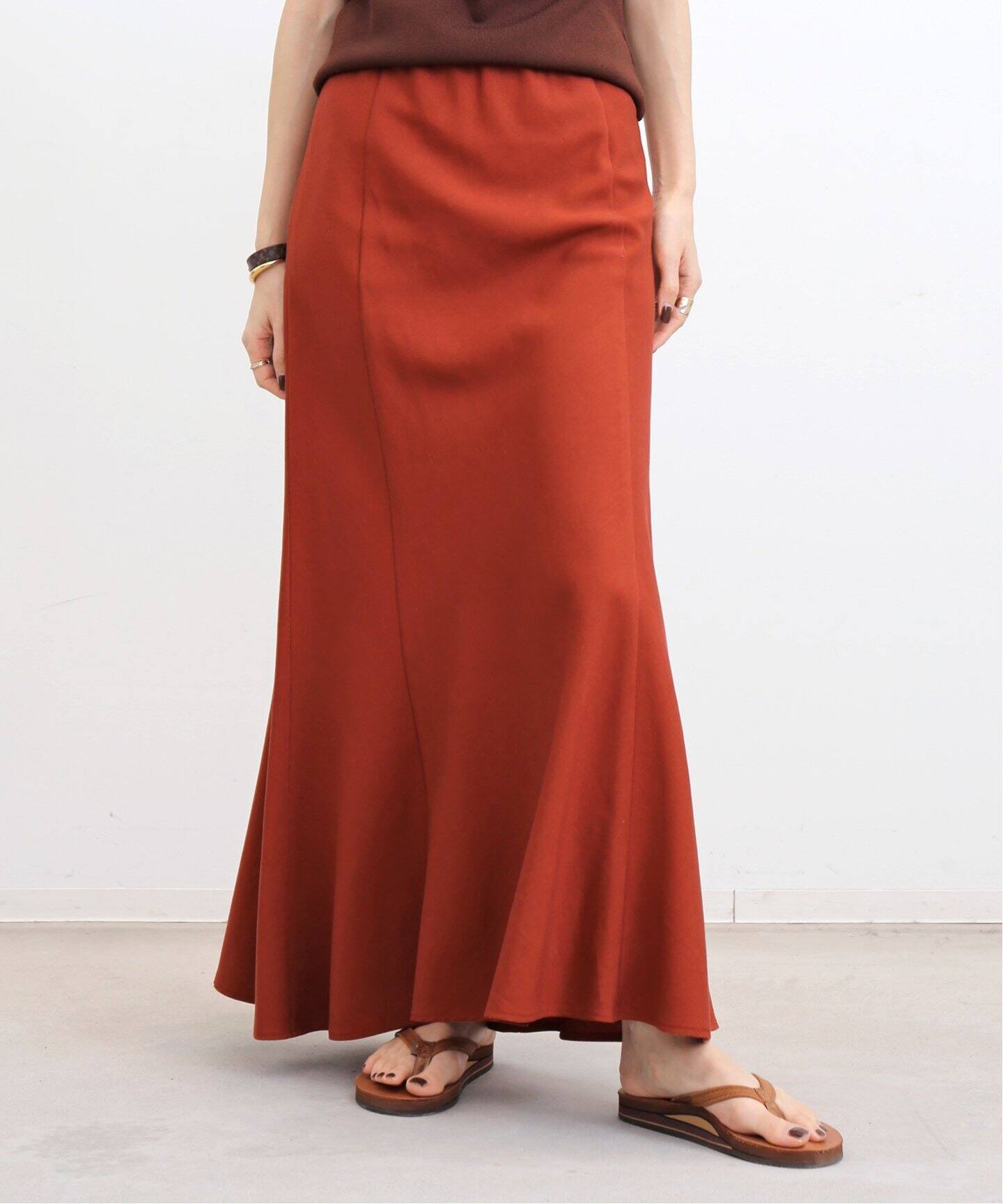 Lyocell Linen Maxi Skirt（ロング・マキシ丈スカート）｜L  