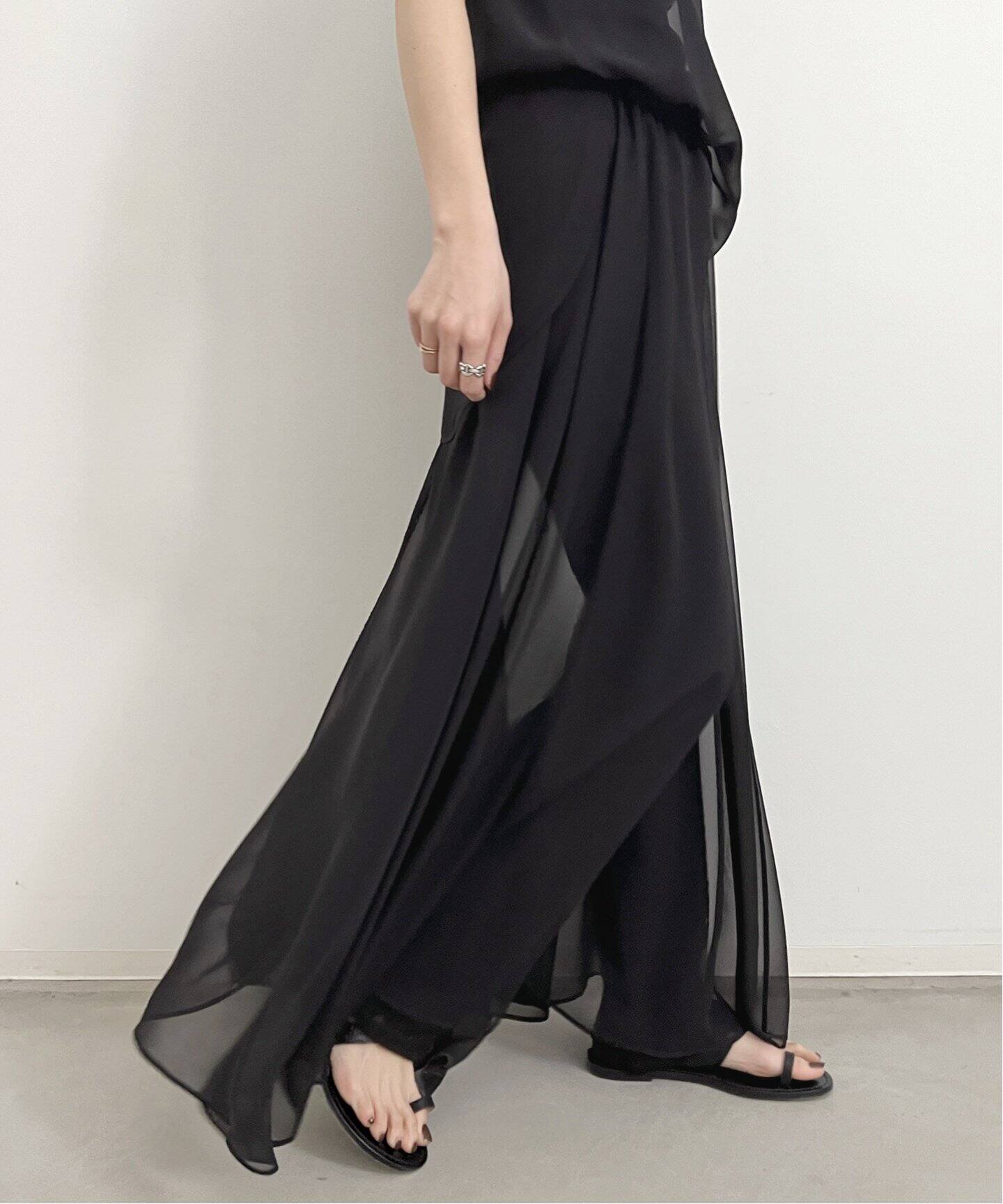 Sheer Maxi Skirt（ロング・マキシ丈スカート）｜L