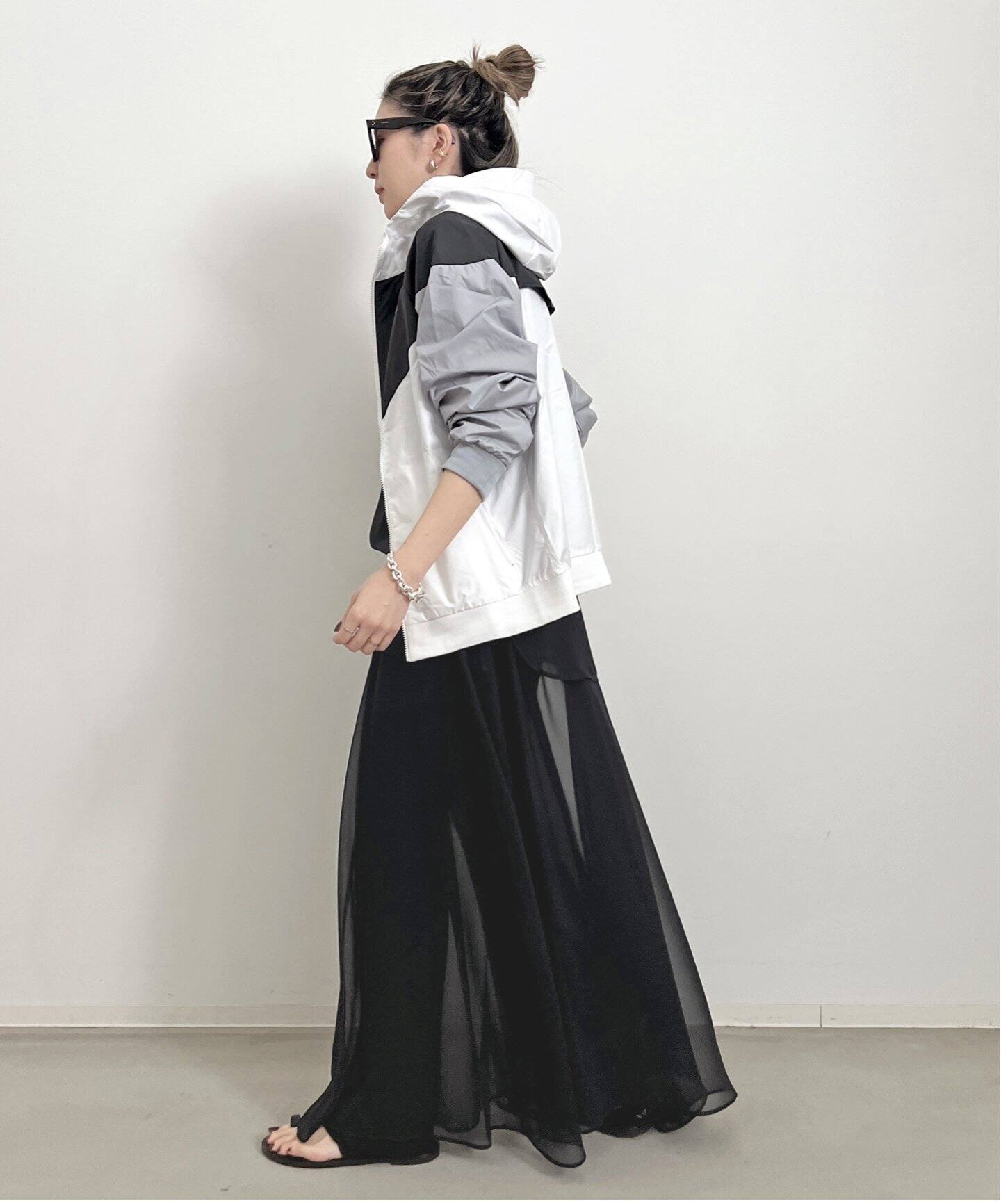 Sheer Maxi Skirt（ロング・マキシ丈スカート）｜L