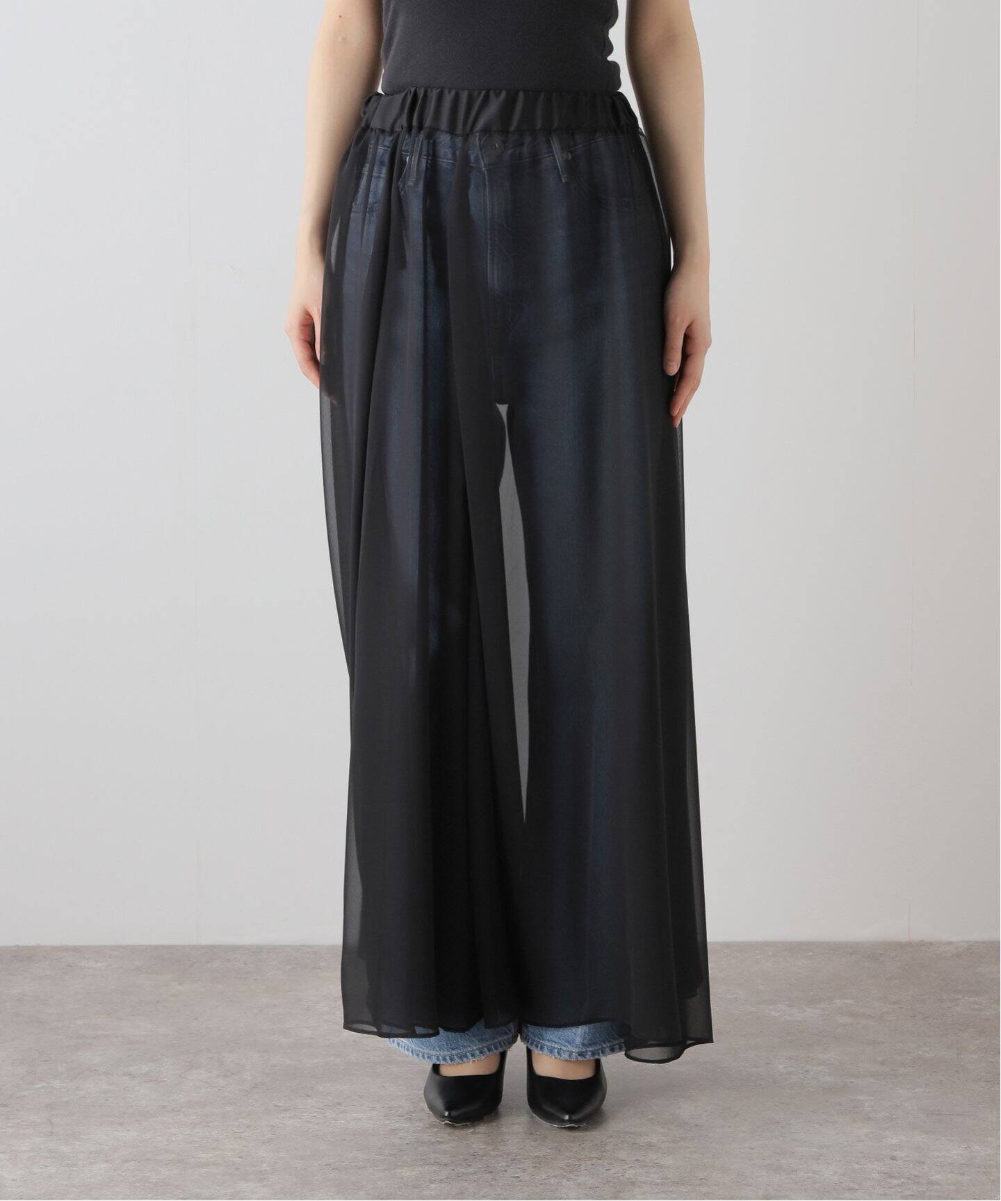 Sheer Maxi Skirt（ロング・マキシ丈スカート）｜L 