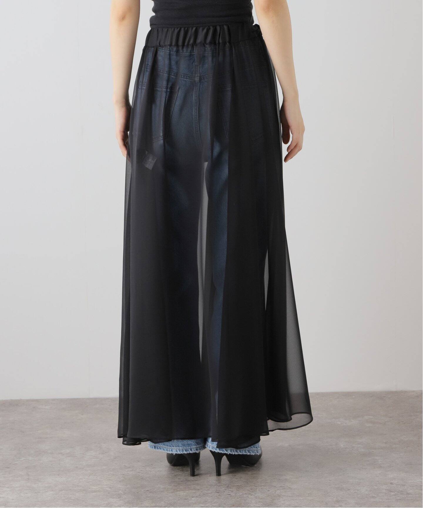 Sheer Maxi Skirt（ロング・マキシ丈スカート）｜L 
