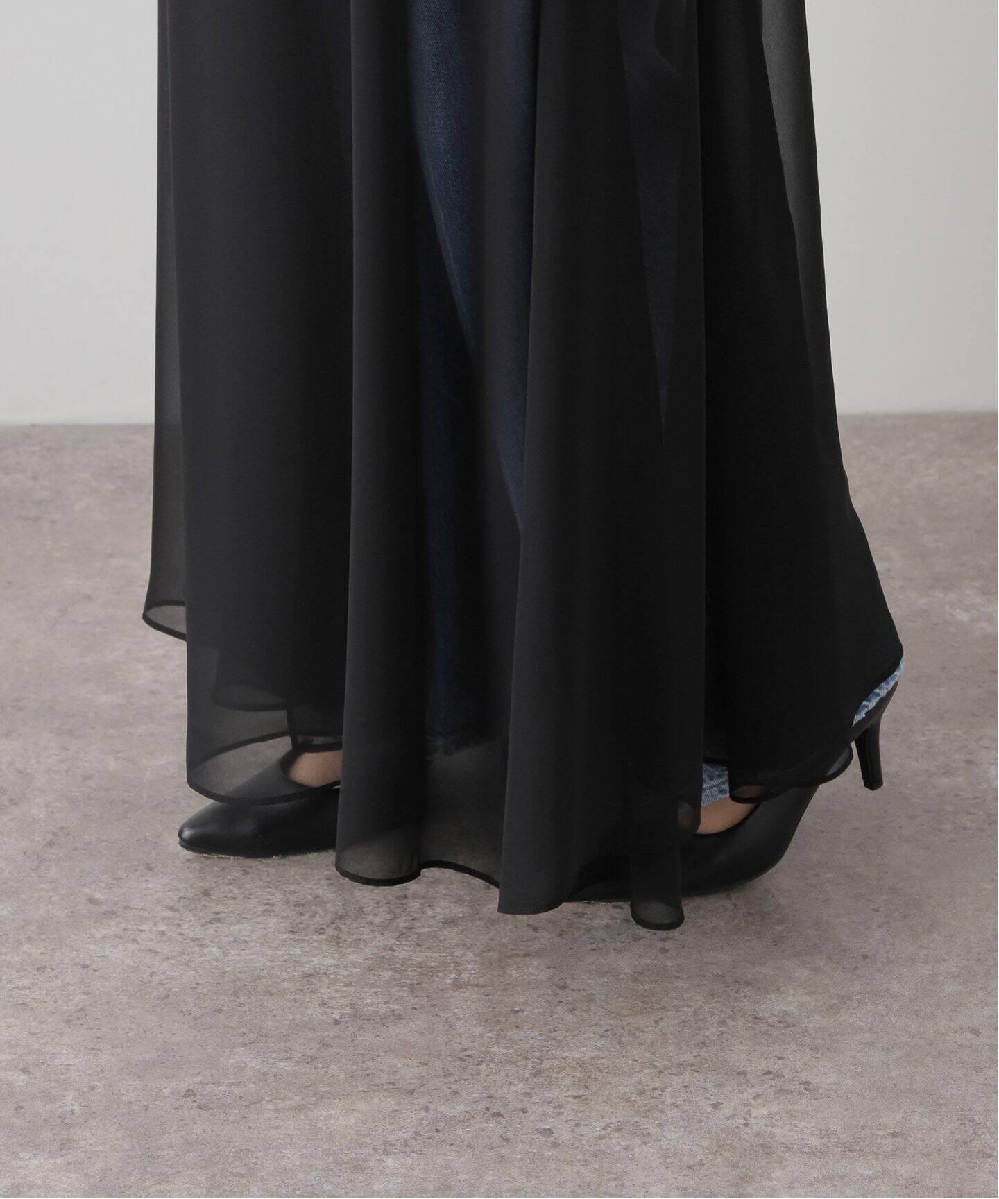 Sheer Maxi Skirt（ロング・マキシ丈スカート）｜L
