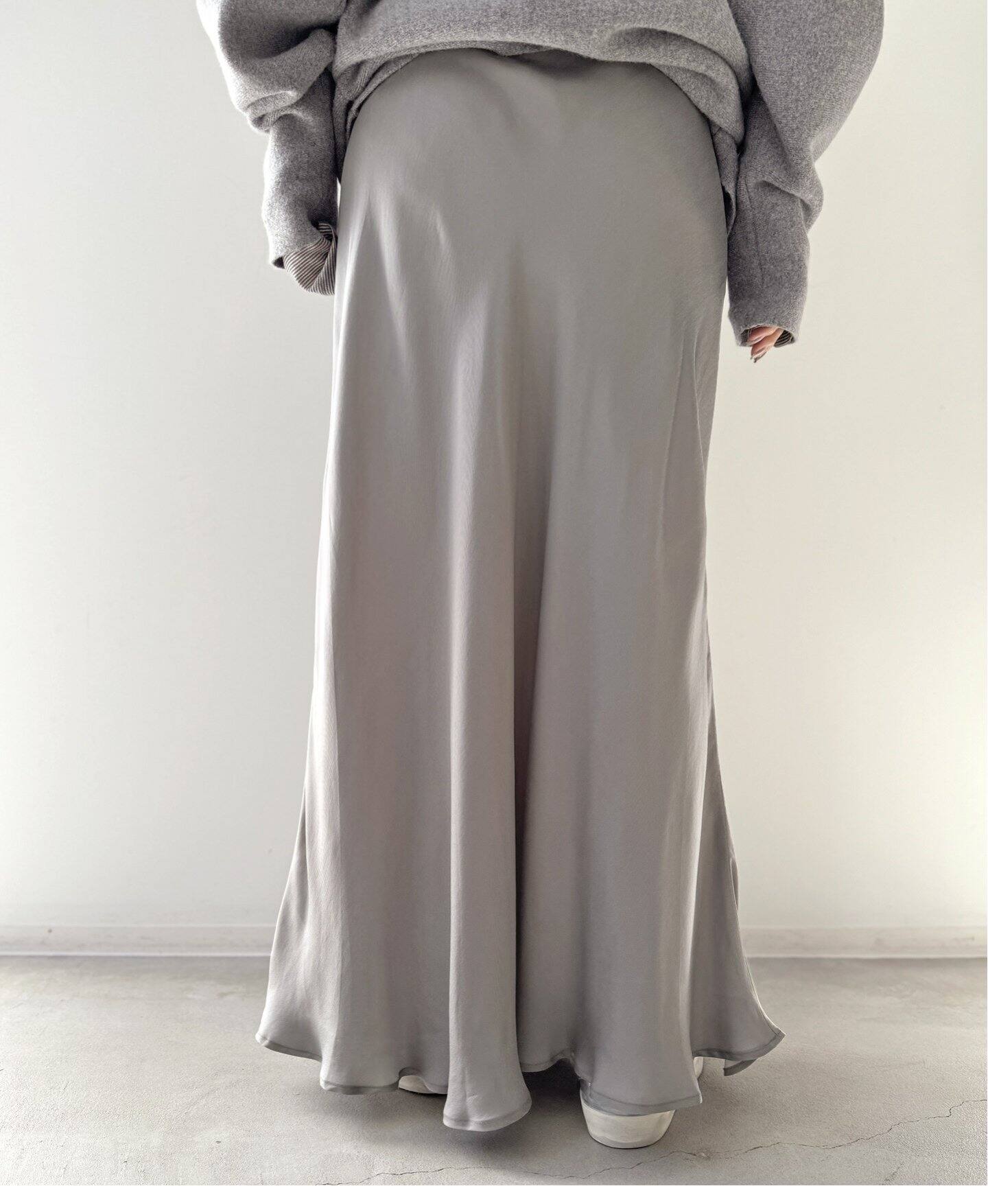 SHAINA MOTE/シャイナモート】 BIAS FLARE SKIRT（ロング・マキシ丈  