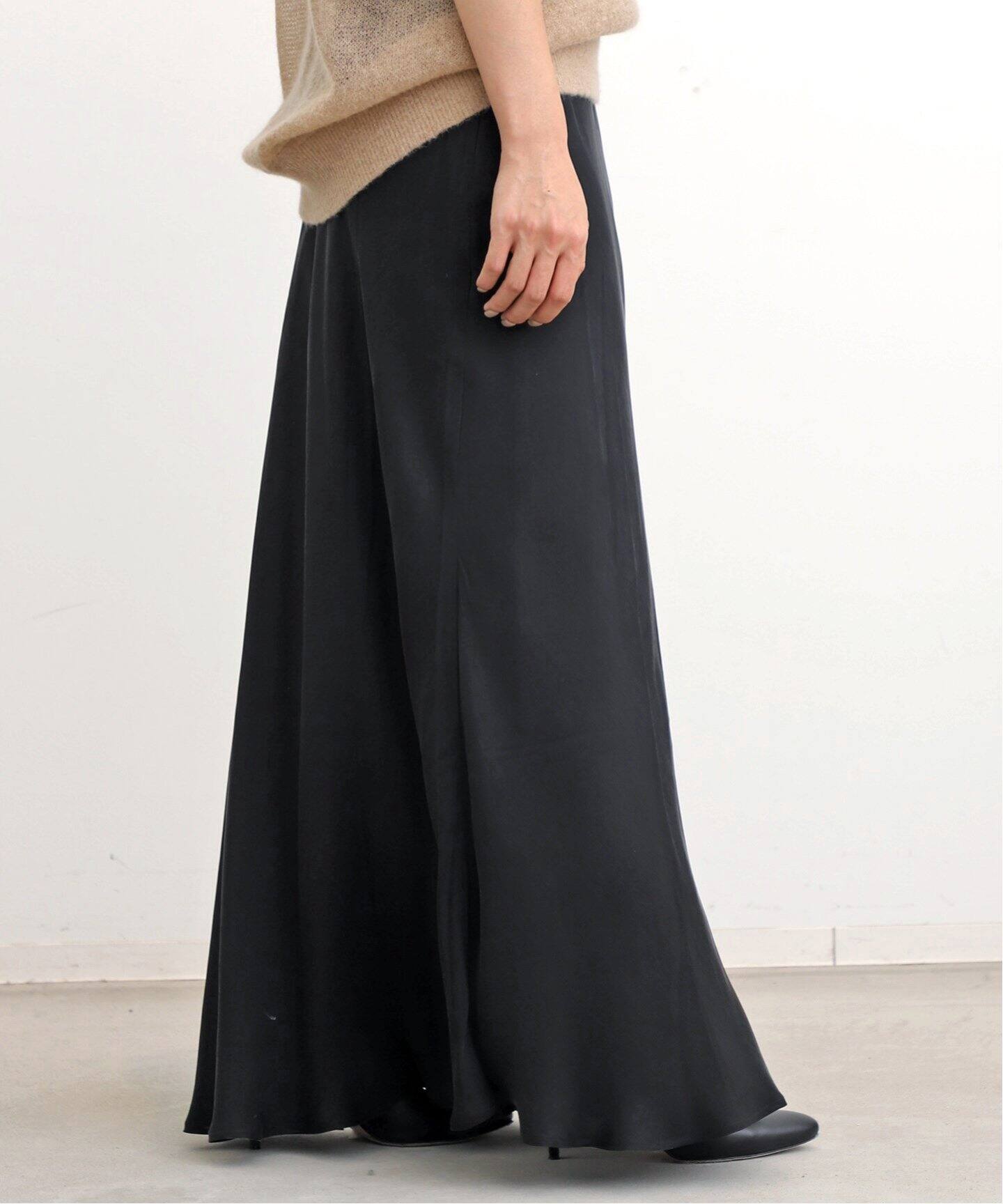 SHAINA MOTE/シャイナモート】 BIAS FLARE SKIRT（ロング・マキシ丈  