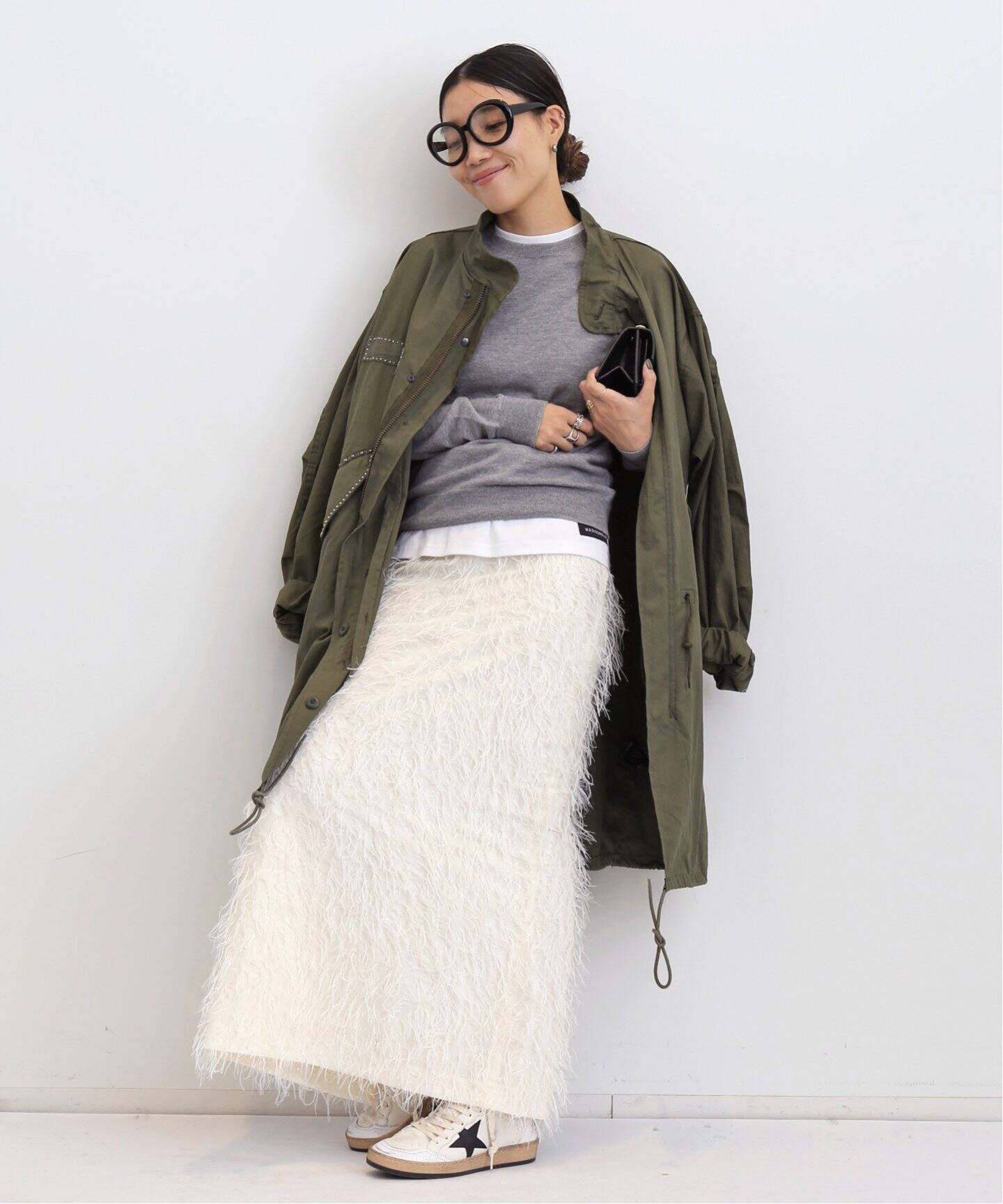 MADISON BLUE/マディソン ブルー】 A-LINE LONG SKIRT EYELASH（ロング  