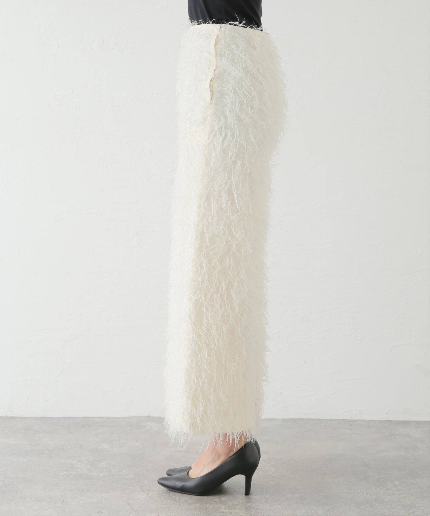 MADISON BLUE/マディソン ブルー】 A-LINE LONG SKIRT EYELASH（ロング  