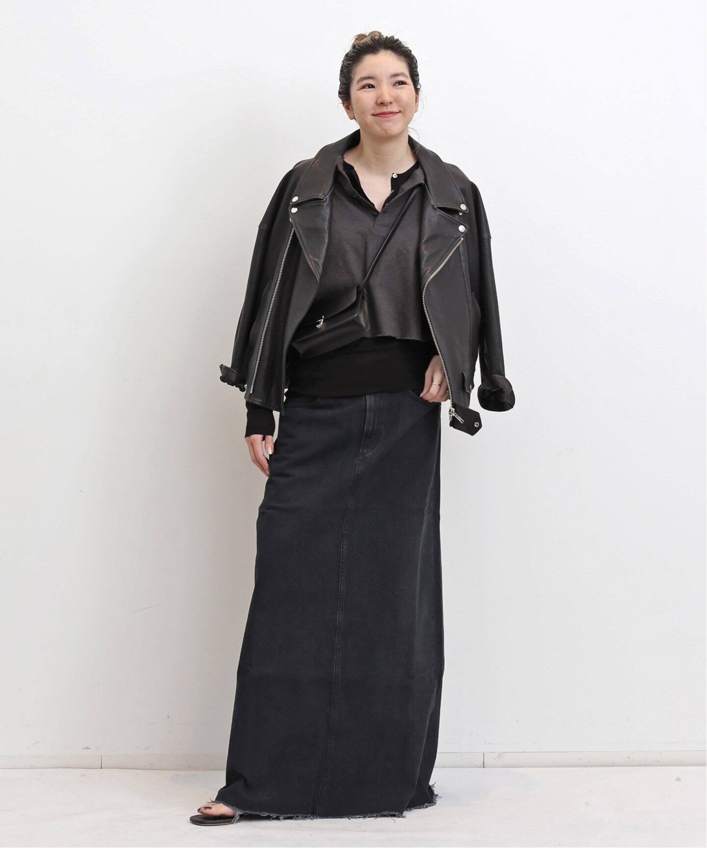 AGOLDE/エーゴールドイー】 HILLA SKIRT（デニムスカート）｜L