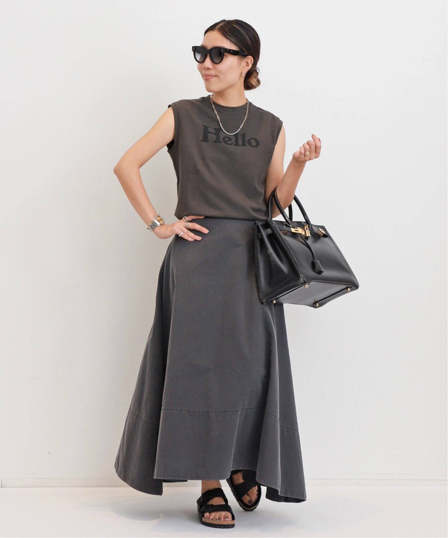 定価68200円 マディソンブルー MADISONBLUE MI-MOLLET FLARE SK ツイル  