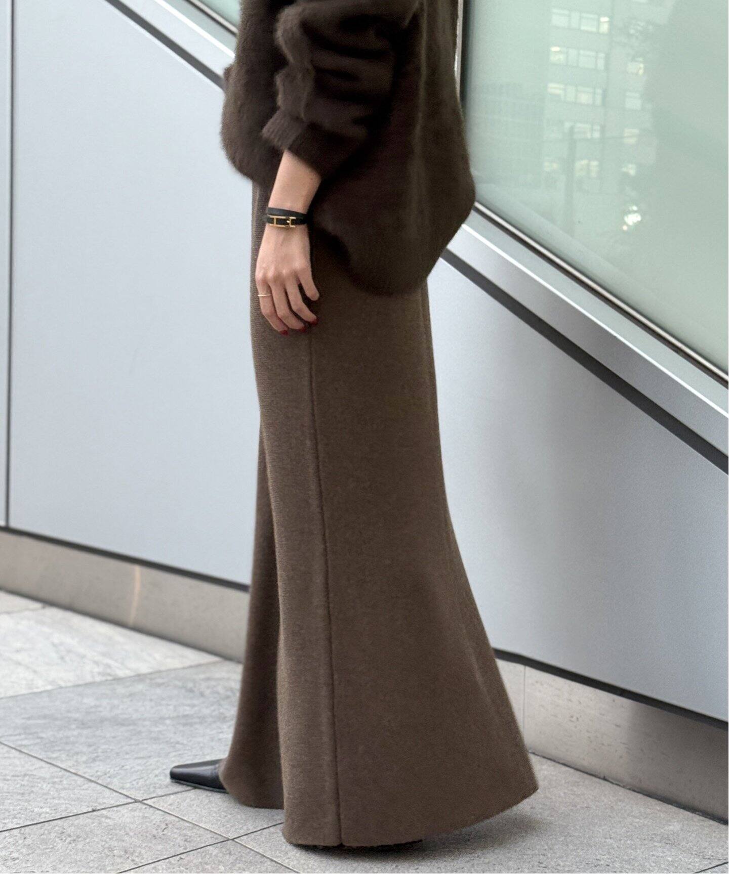 AP STUDIO】カシミヤミックスニットスカート 