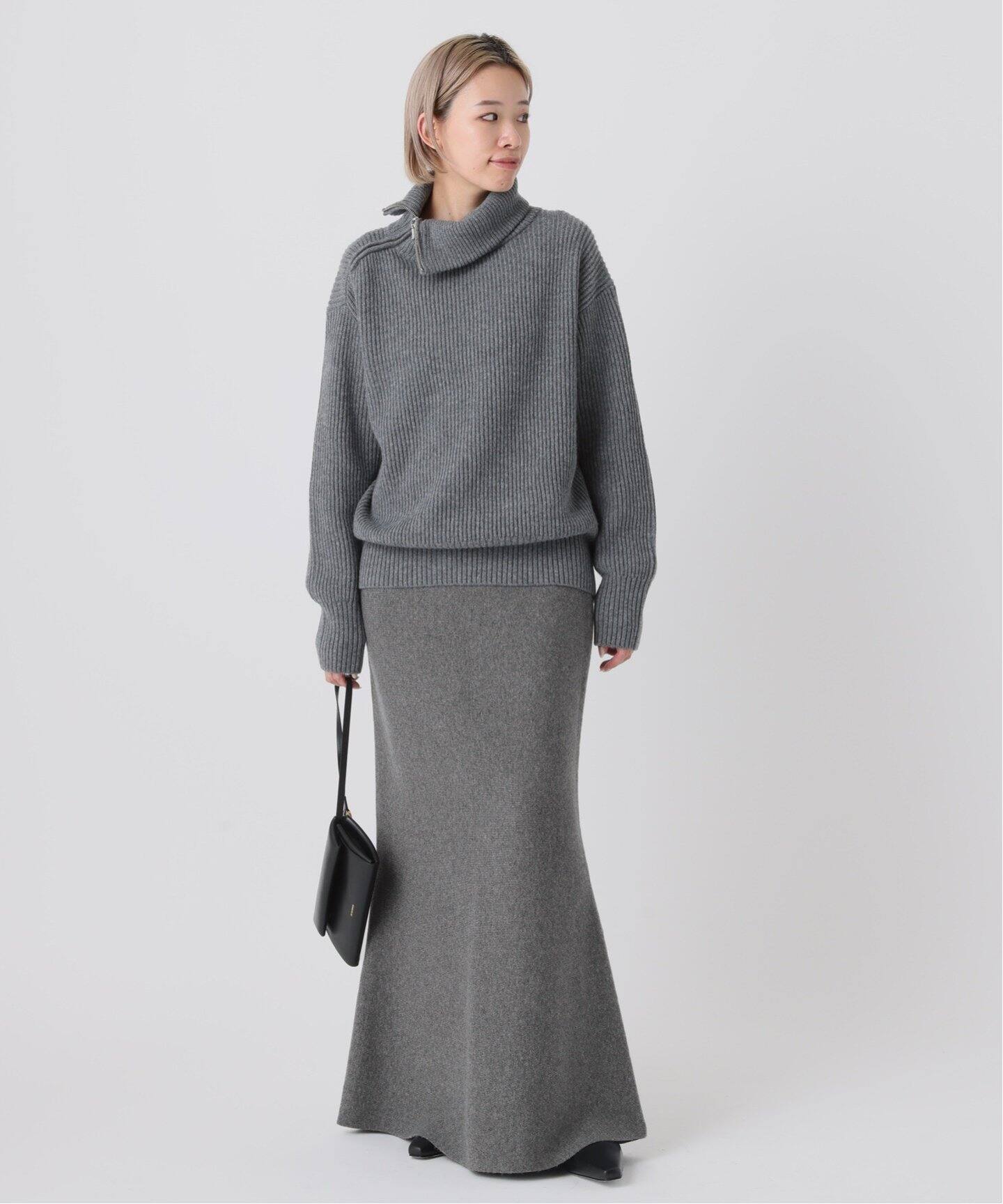 カシミヤミックスニットスカート（ロング・マキシ丈スカート）｜AP  