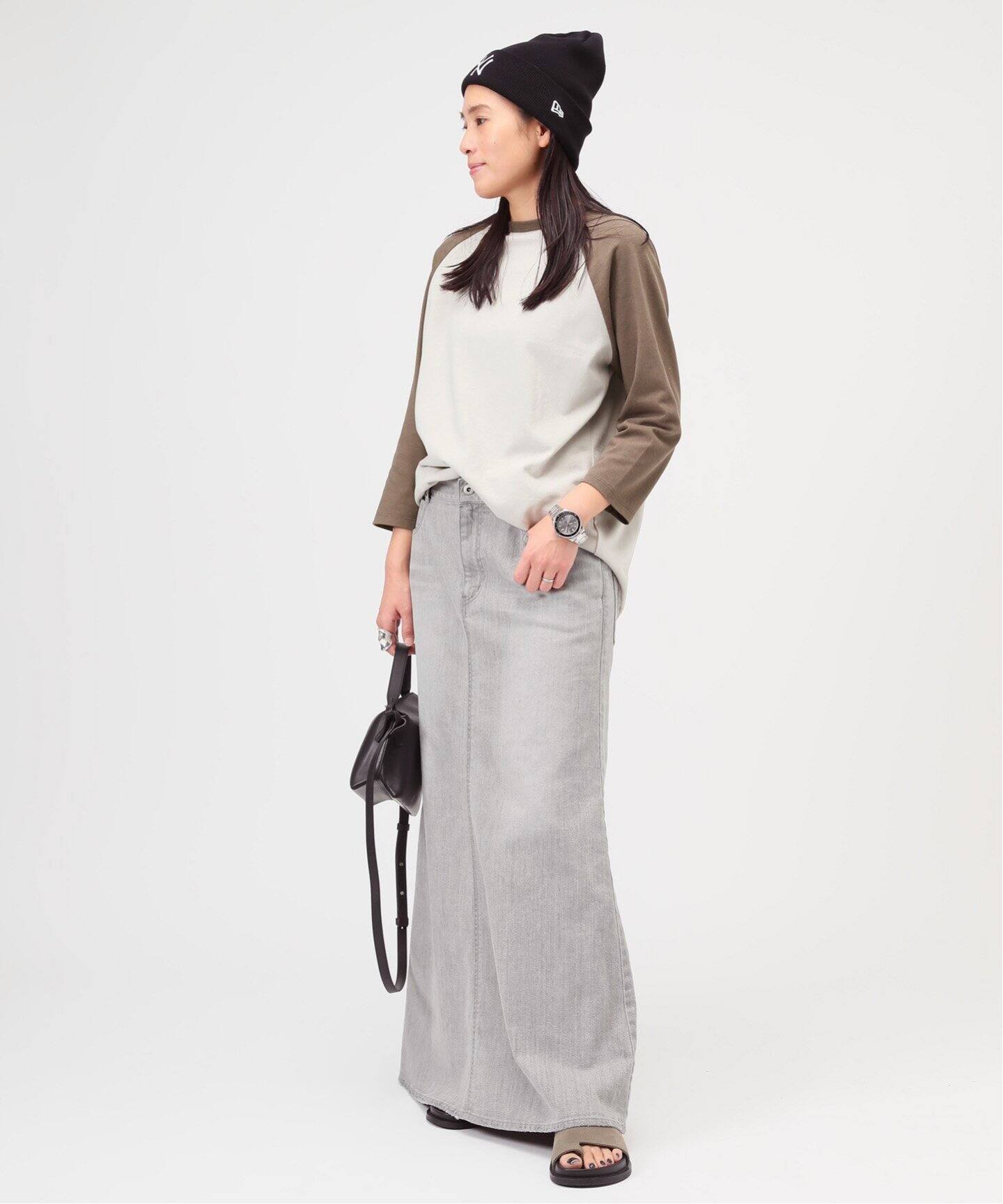 Lt.Grayデニムスカート（ロング・マキシ丈スカート）｜AP STUDIO  