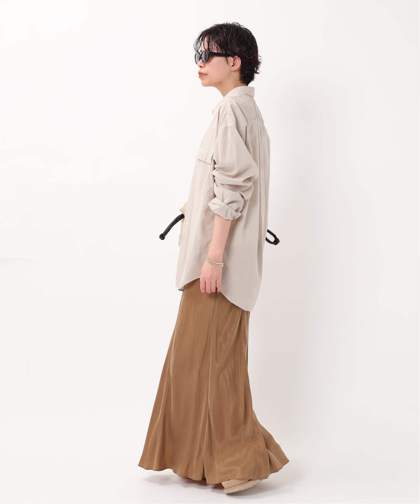 フィブリルキュプラ スカート（ロング・マキシ丈スカート）｜AP STUDIO