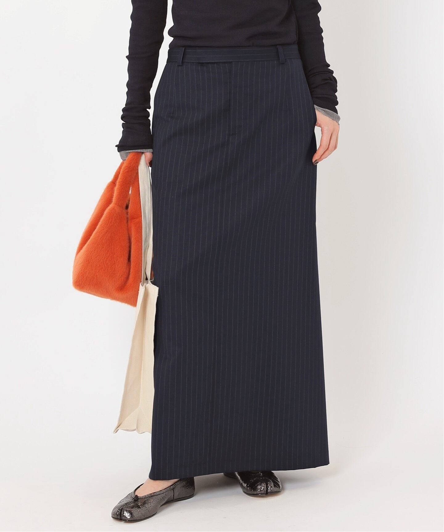 ツイルストライプタイトスカート（ロング・マキシ丈スカート）｜AP  