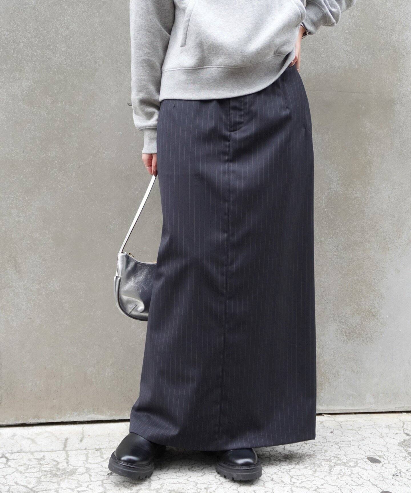 ツイルストライプタイトスカート（ロング・マキシ丈スカート）｜AP 
