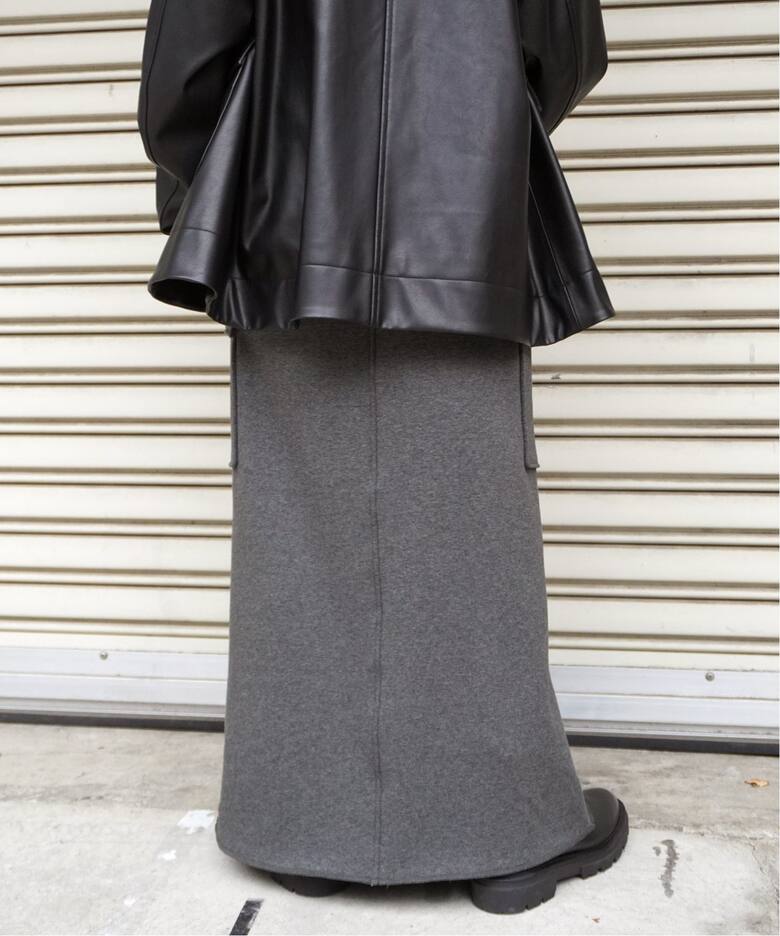 ウォームスウェットカーゴスカート（ロング・マキシ丈スカート）｜AP  