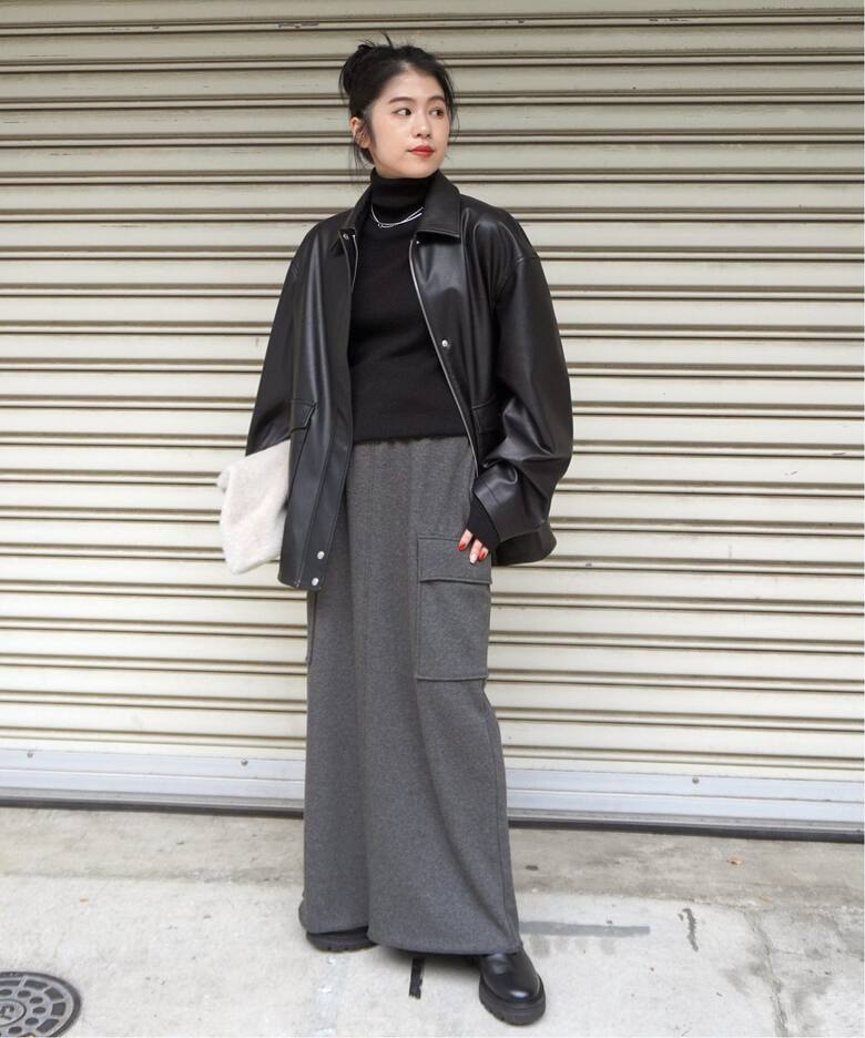 ウォームスウェットカーゴスカート（ロング・マキシ丈スカート）｜AP  