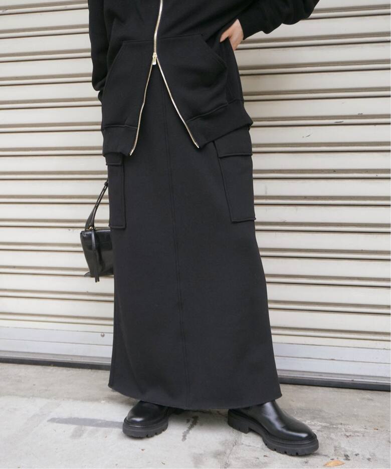 ウォームスウェットカーゴスカート（ロング・マキシ丈スカート）｜AP  