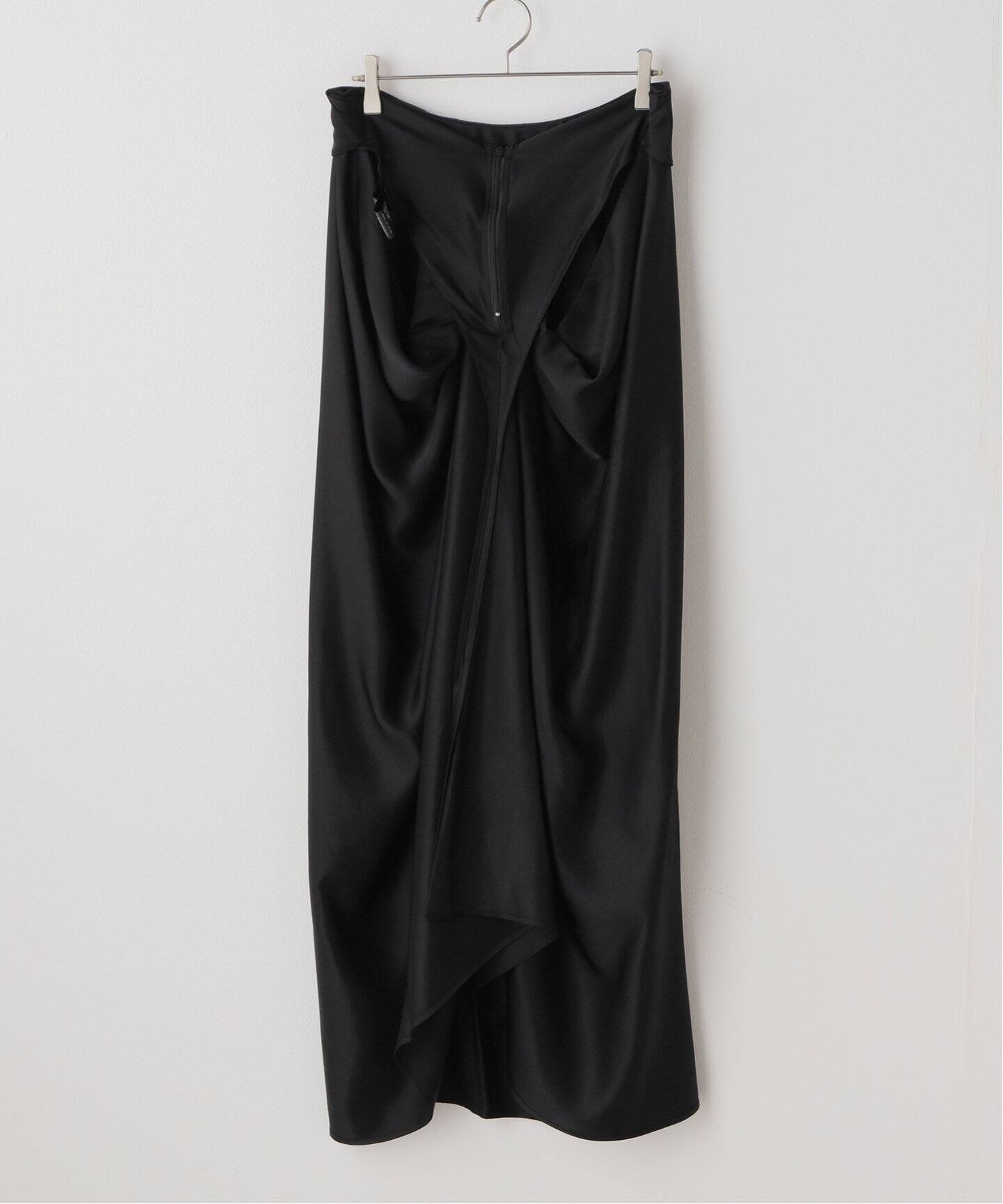 TOTEME/トーテム】サテンノットスカート（ロング・マキシ丈スカート  