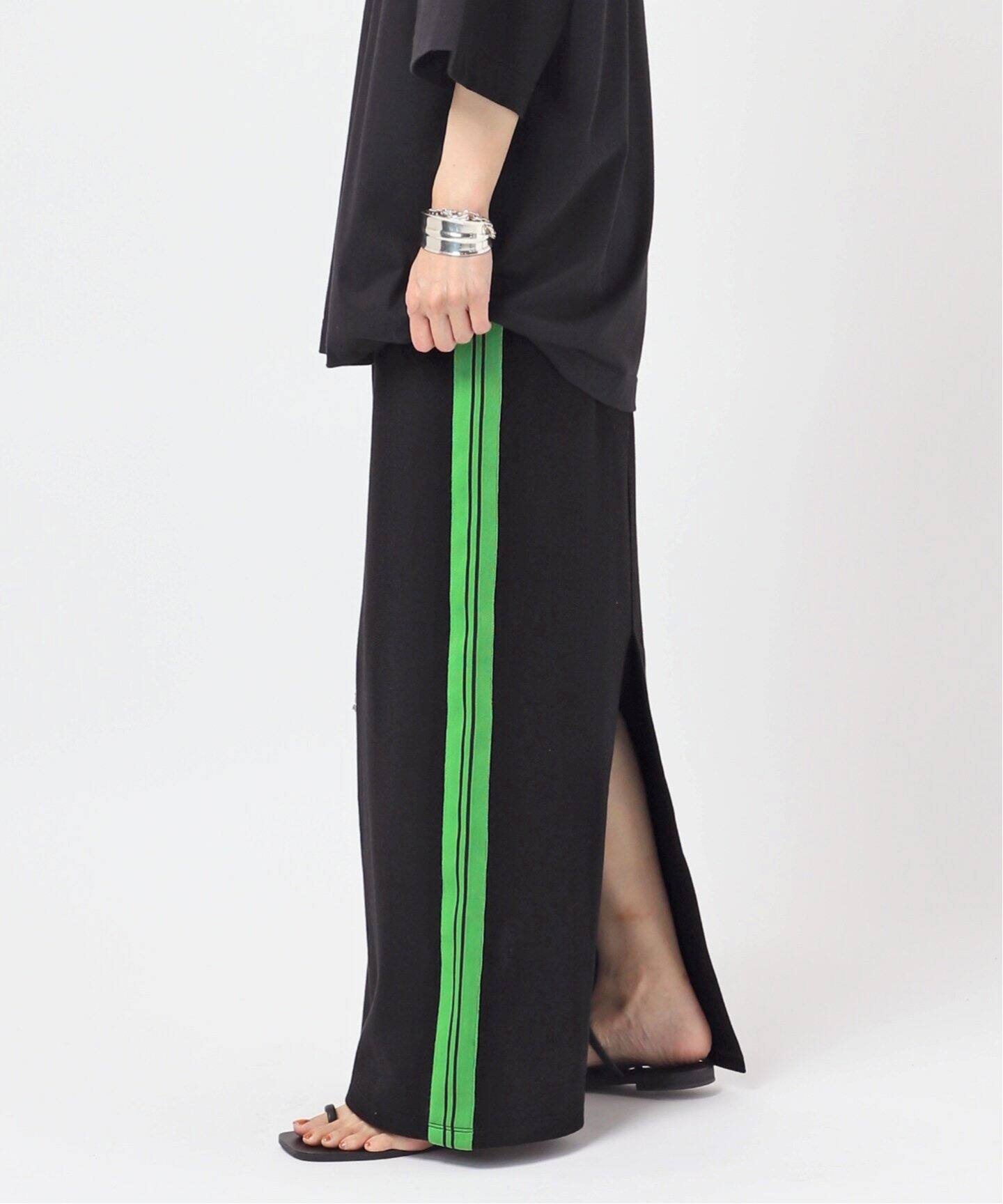 RUSSELL ATHLETIC】別注ジャージーラインスカート（ロング・マキシ丈  