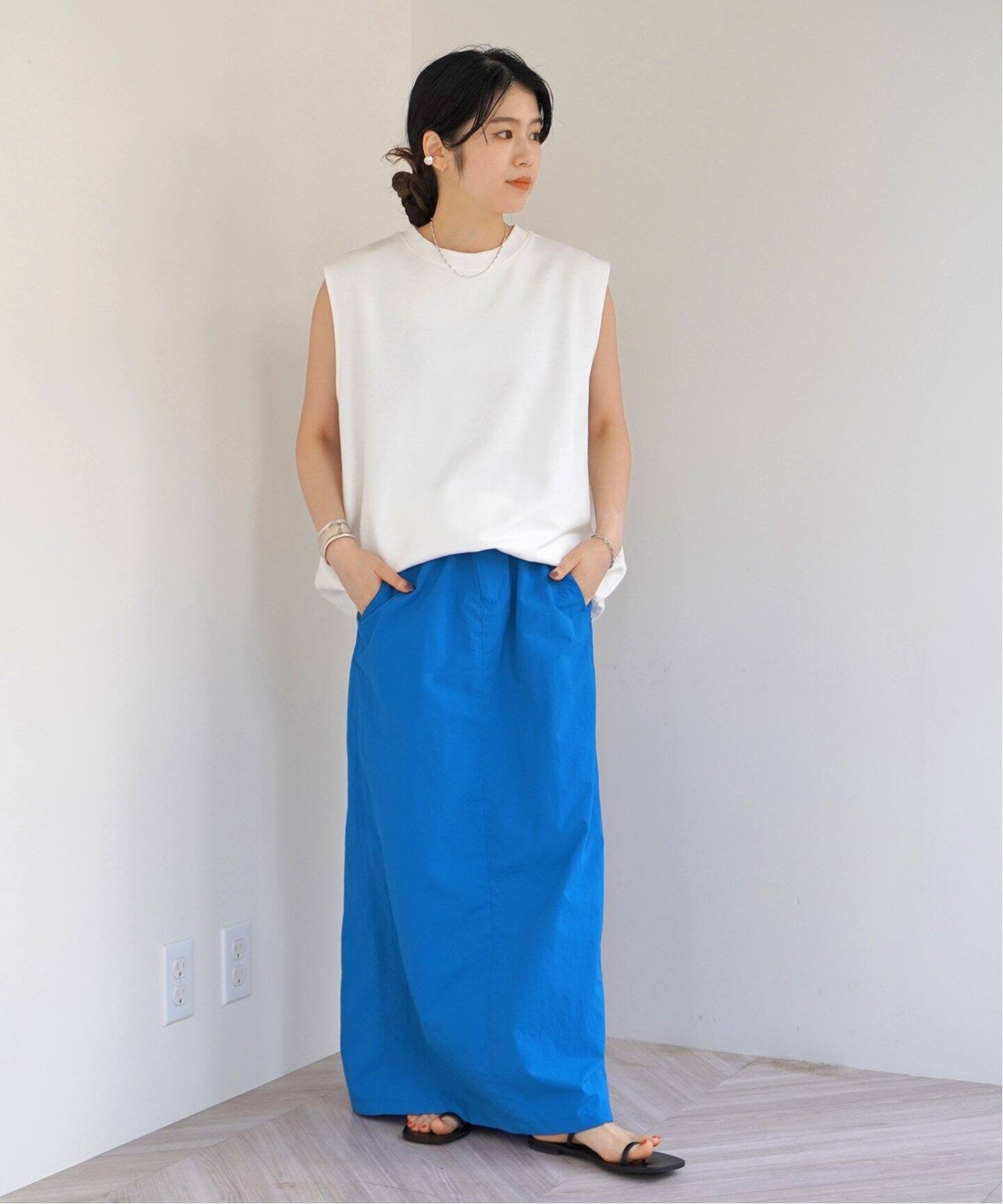 アパルトモンAP STUDIO TanC TOKYO taffeta スカート（スタックシアー  