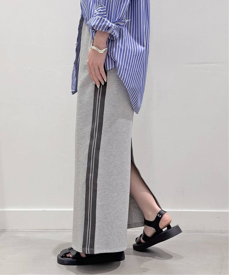 RUSSELL ATHLETIC】別注ジャージーラインスカート（ロング・マキシ丈  