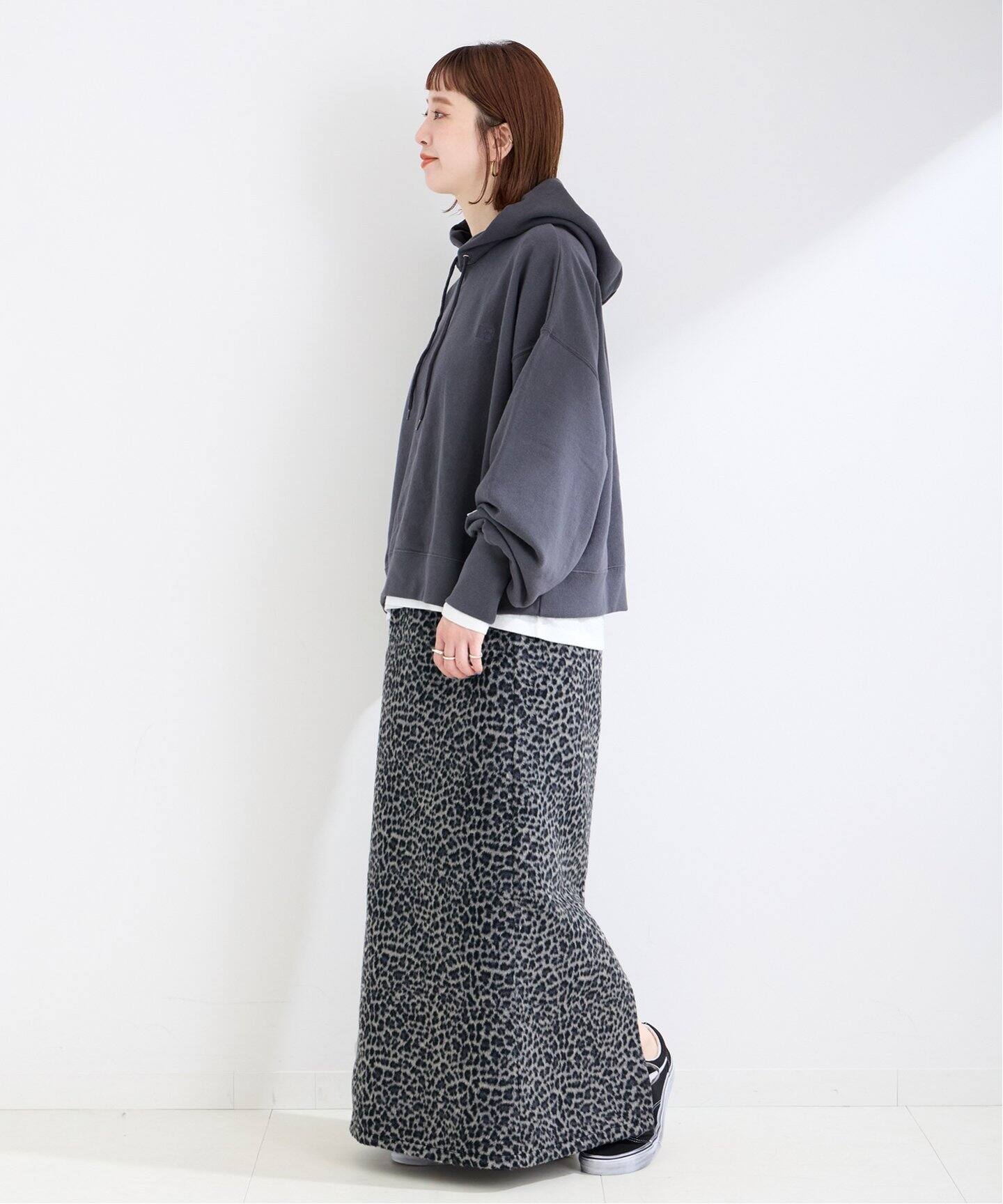 シャギーレオパードスカート（ロング・マキシ丈スカート）｜B.C STOCK  