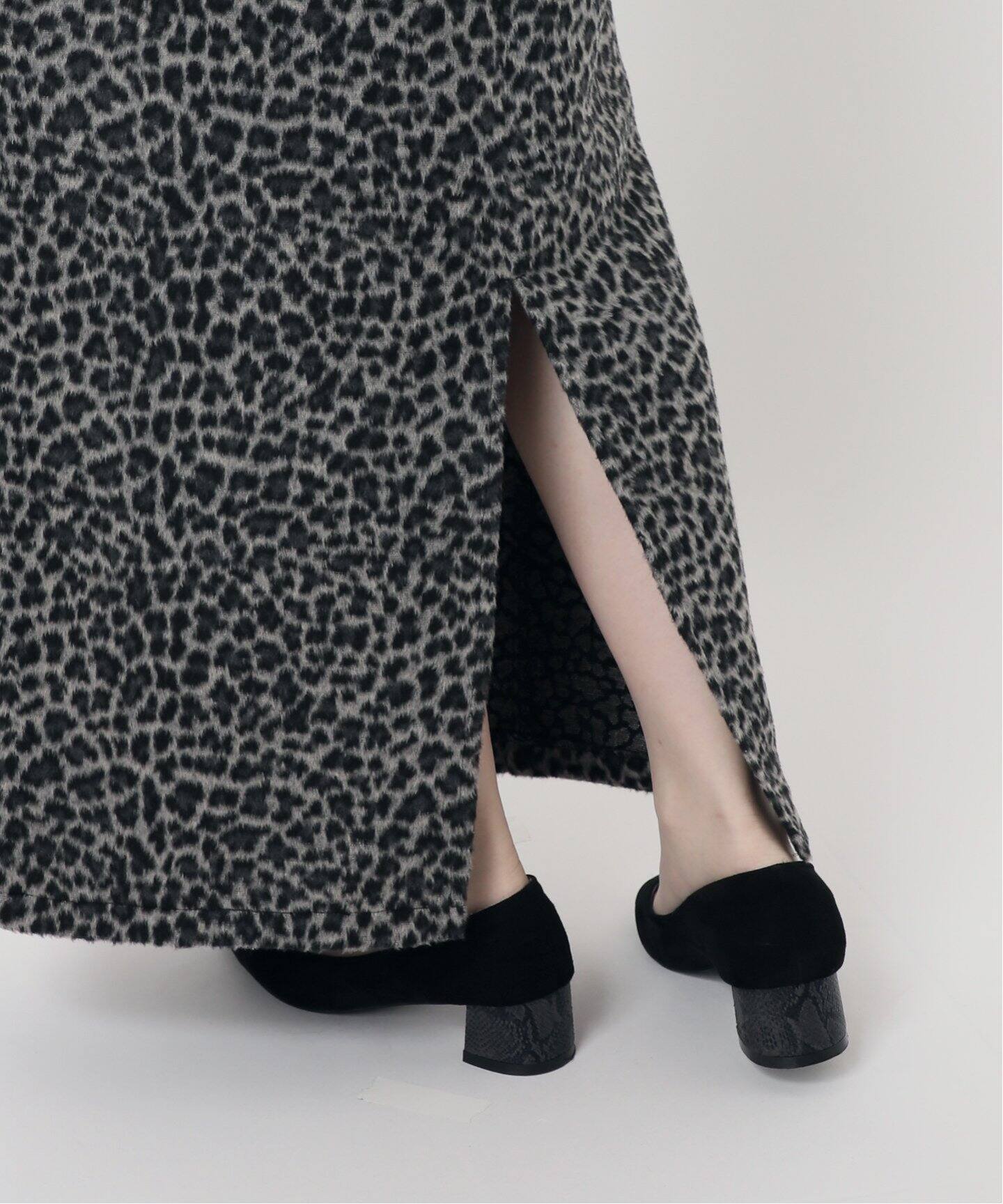 シャギーレオパードスカート（ロング・マキシ丈スカート）｜B.C STOCK  