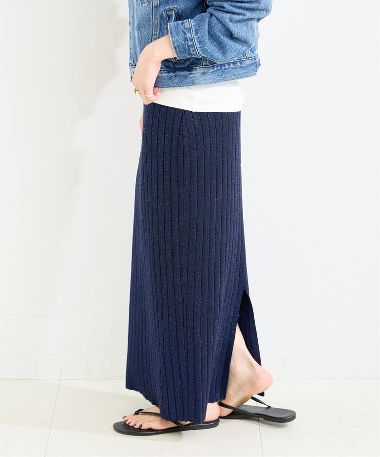 新品 NOBLE シャイニーギャザースカート ベージュA 38サイズ  