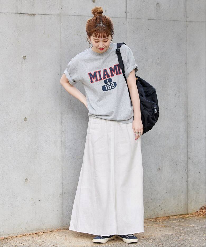 フレンチリネンギャザースカート（ロング・マキシ丈スカート）｜B.C  